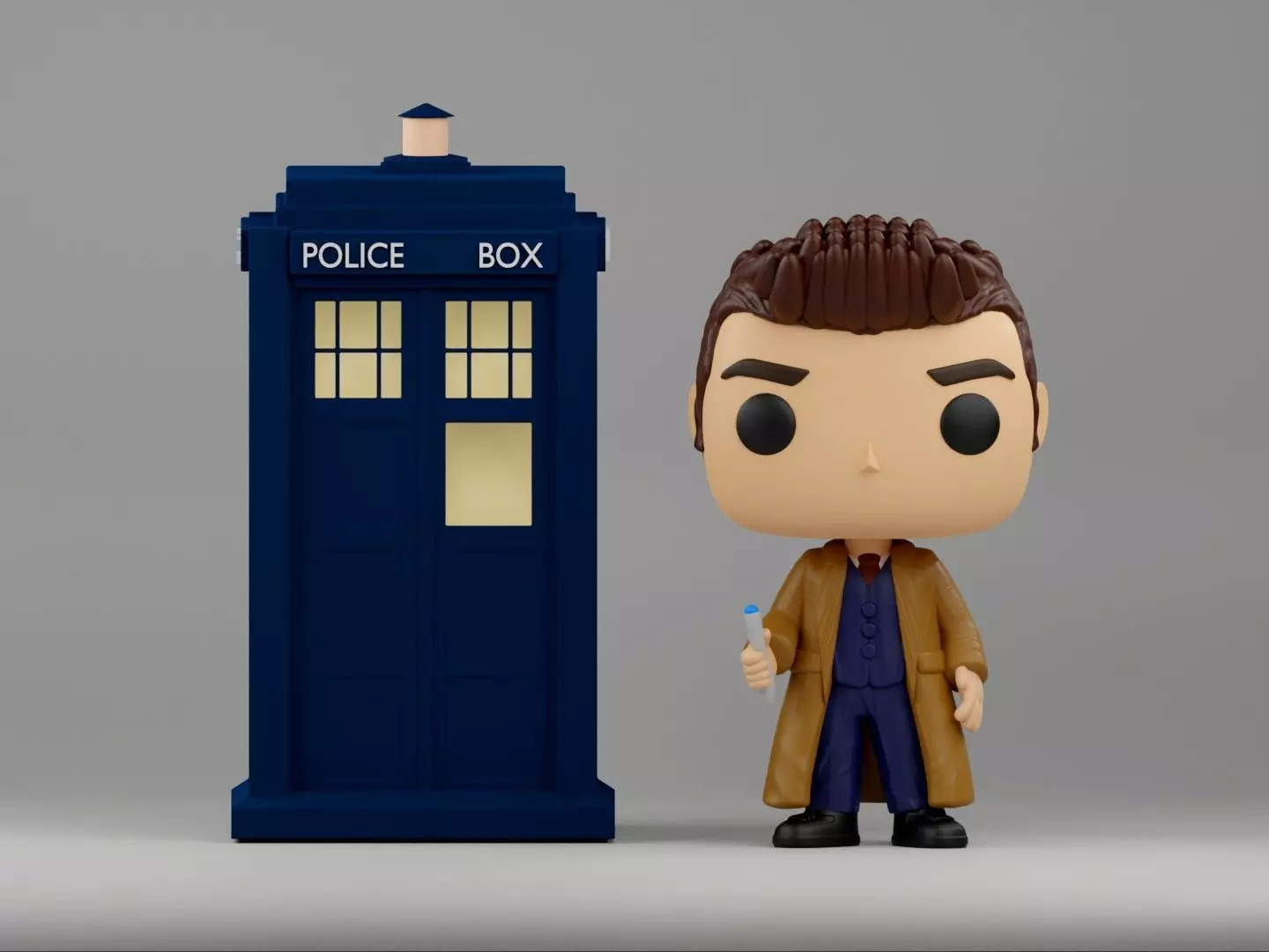 10th Doctor Funko Pop from Doctor Who 3D print model_0