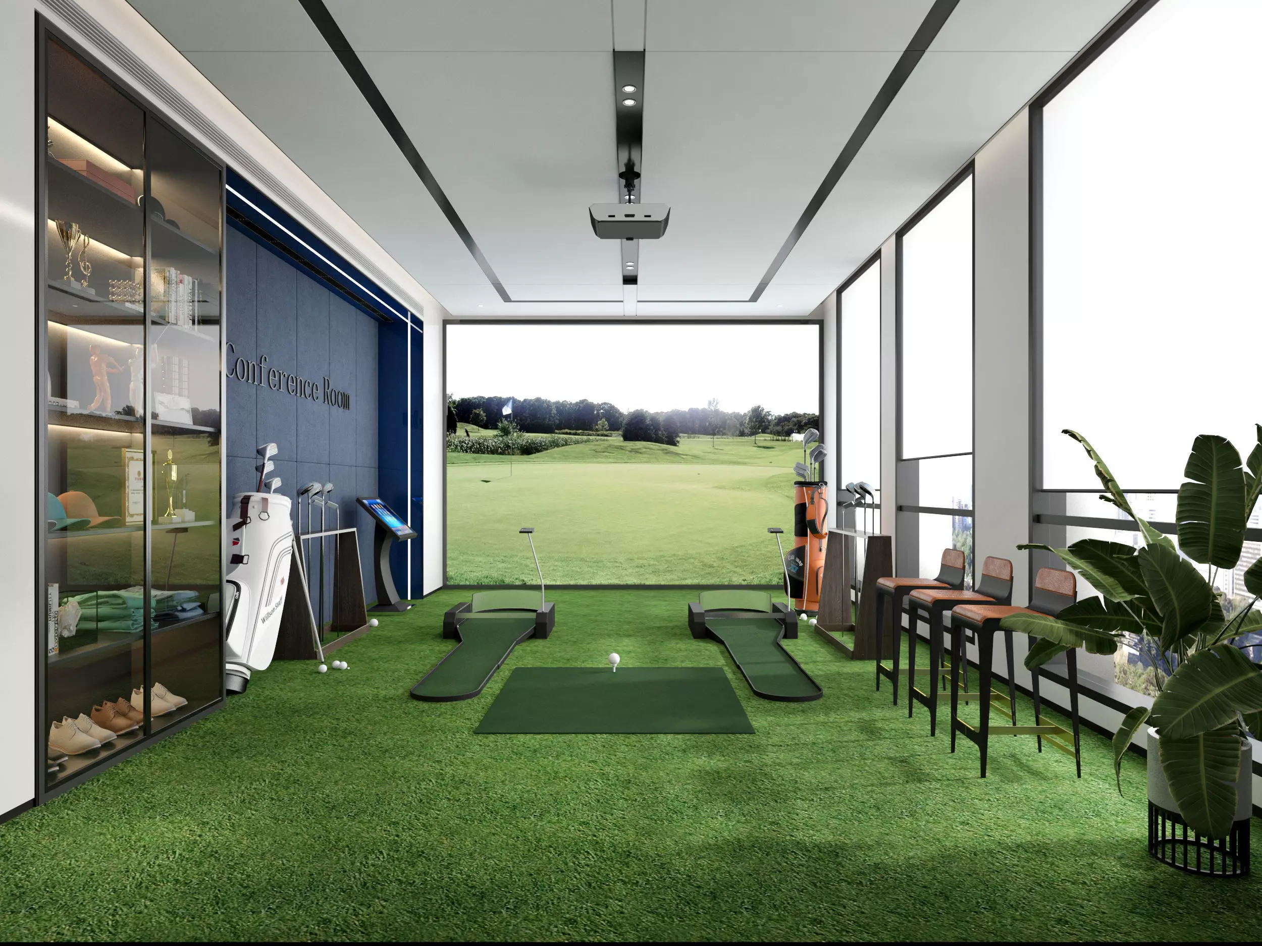 spin golf Low-poly 3D model_0