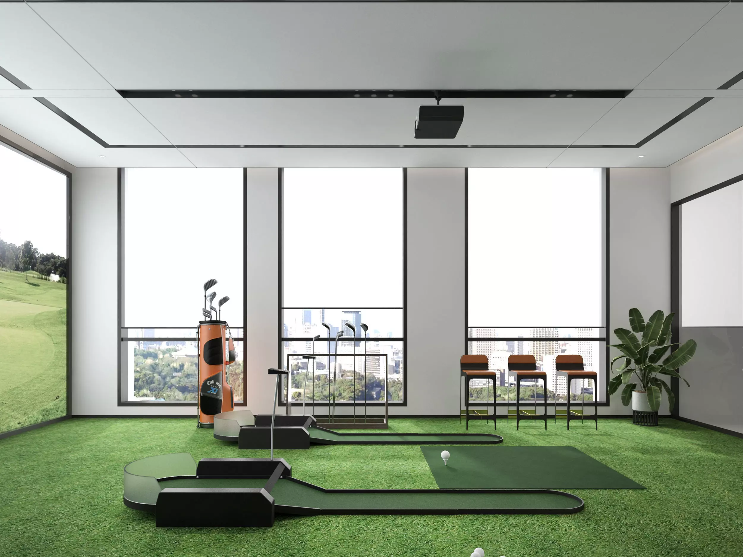 spin golf Low-poly 3D model_1