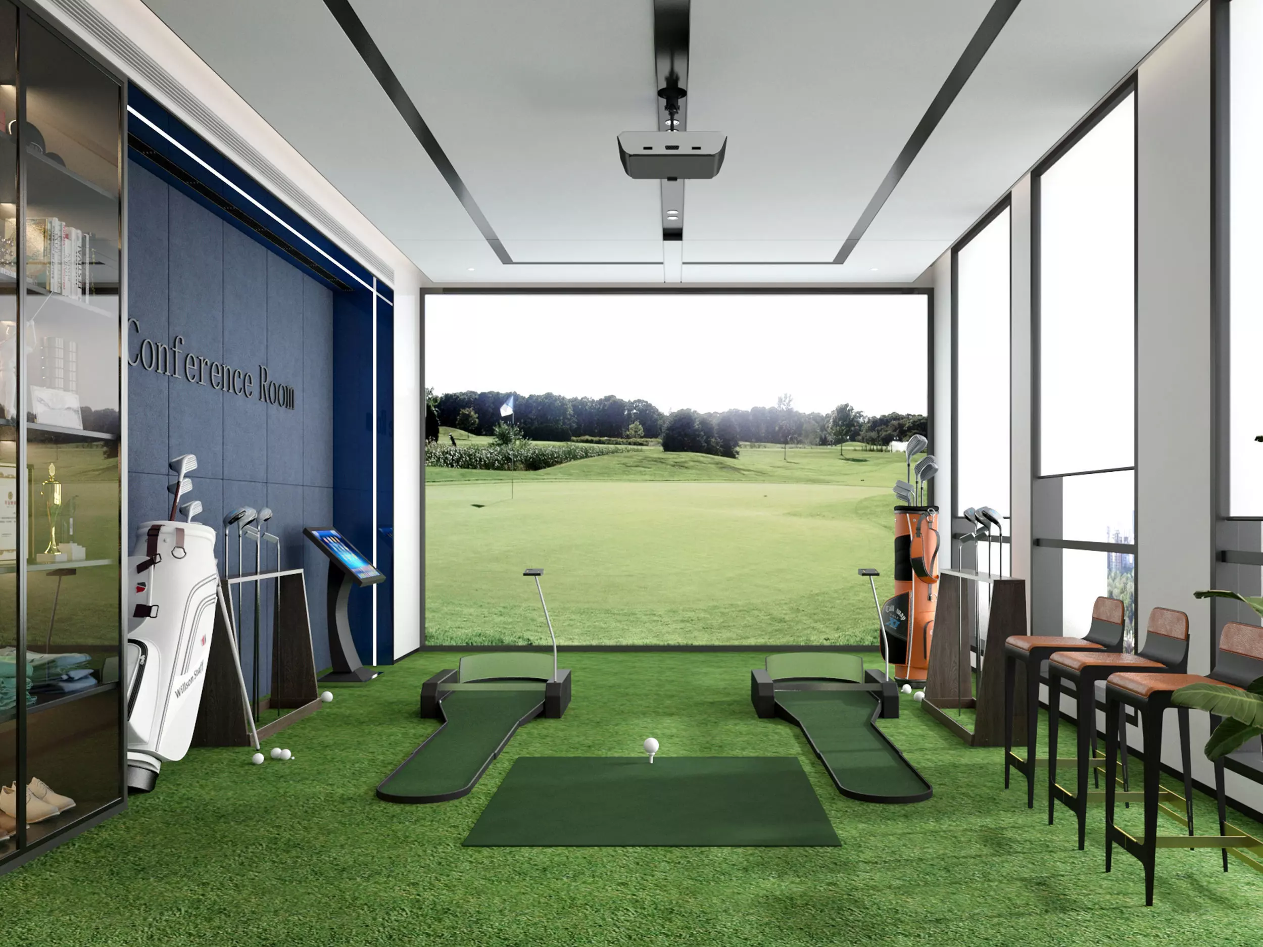 spin golf Low-poly 3D model_2