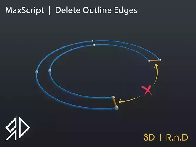 Delete Spline Outline Edges maxscript