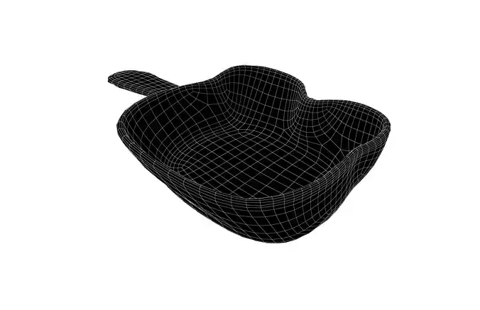 Single sHandle Dessert Bowl v1 002 Low-poly 3D model 7