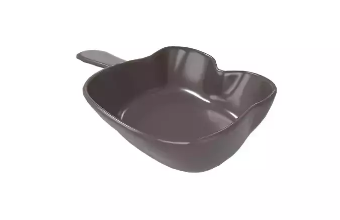 Single sHandle Dessert Bowl v1 002 Low-poly 3D model 3