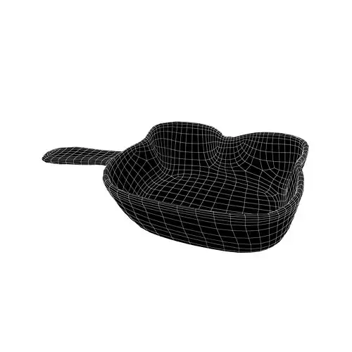 Single sHandle Dessert Bowl v1 002 Low-poly 3D model 5