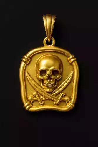 25mm Skull X Pendant STL 3DM 3D Jewelry Model