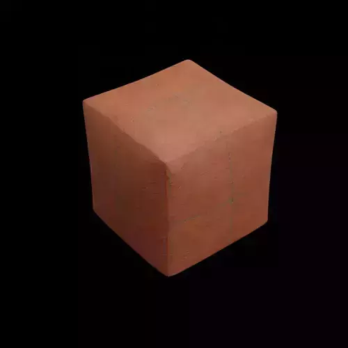 Rustic Leather Cube Ottoman