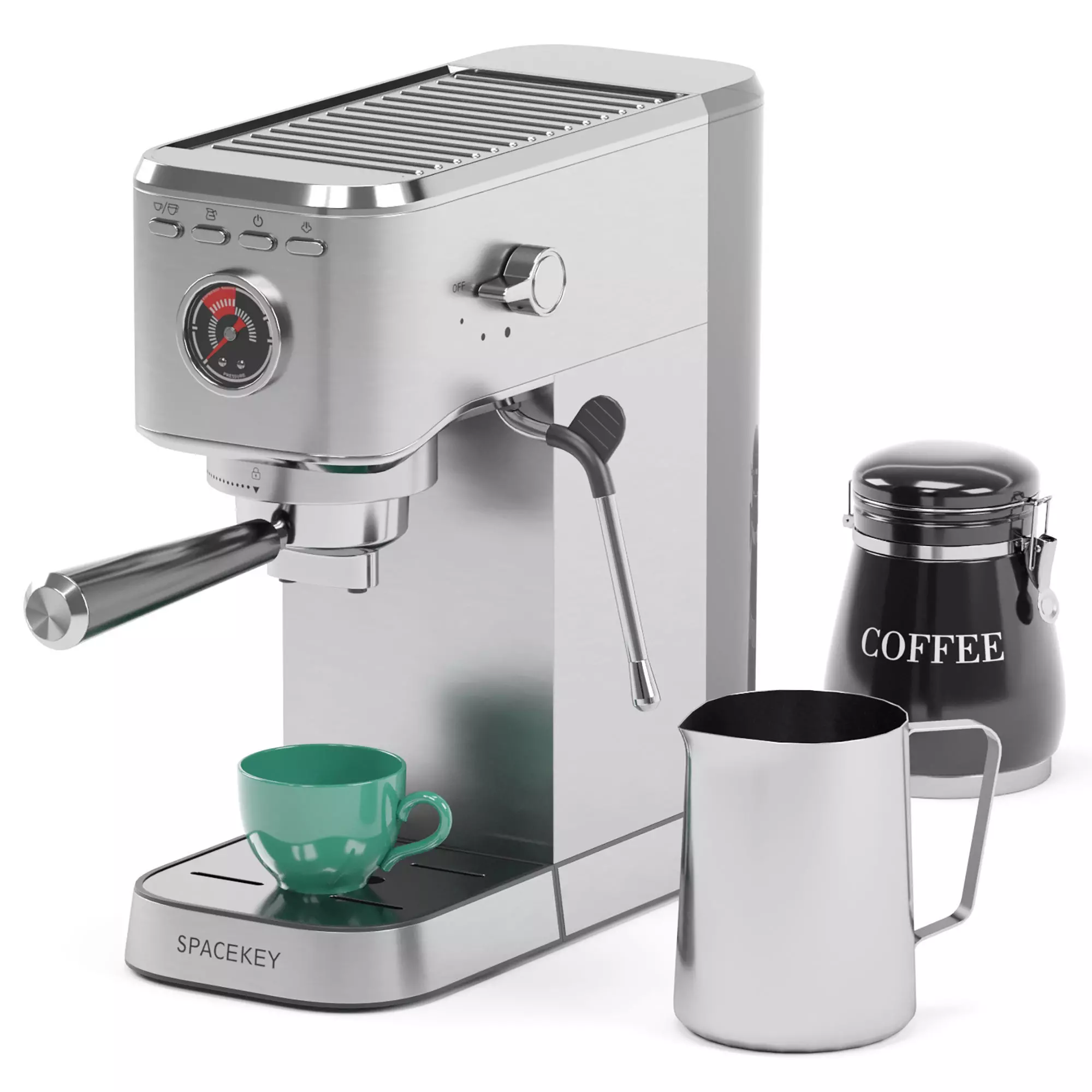 Spacekey espresso coffee machine 3D model_4