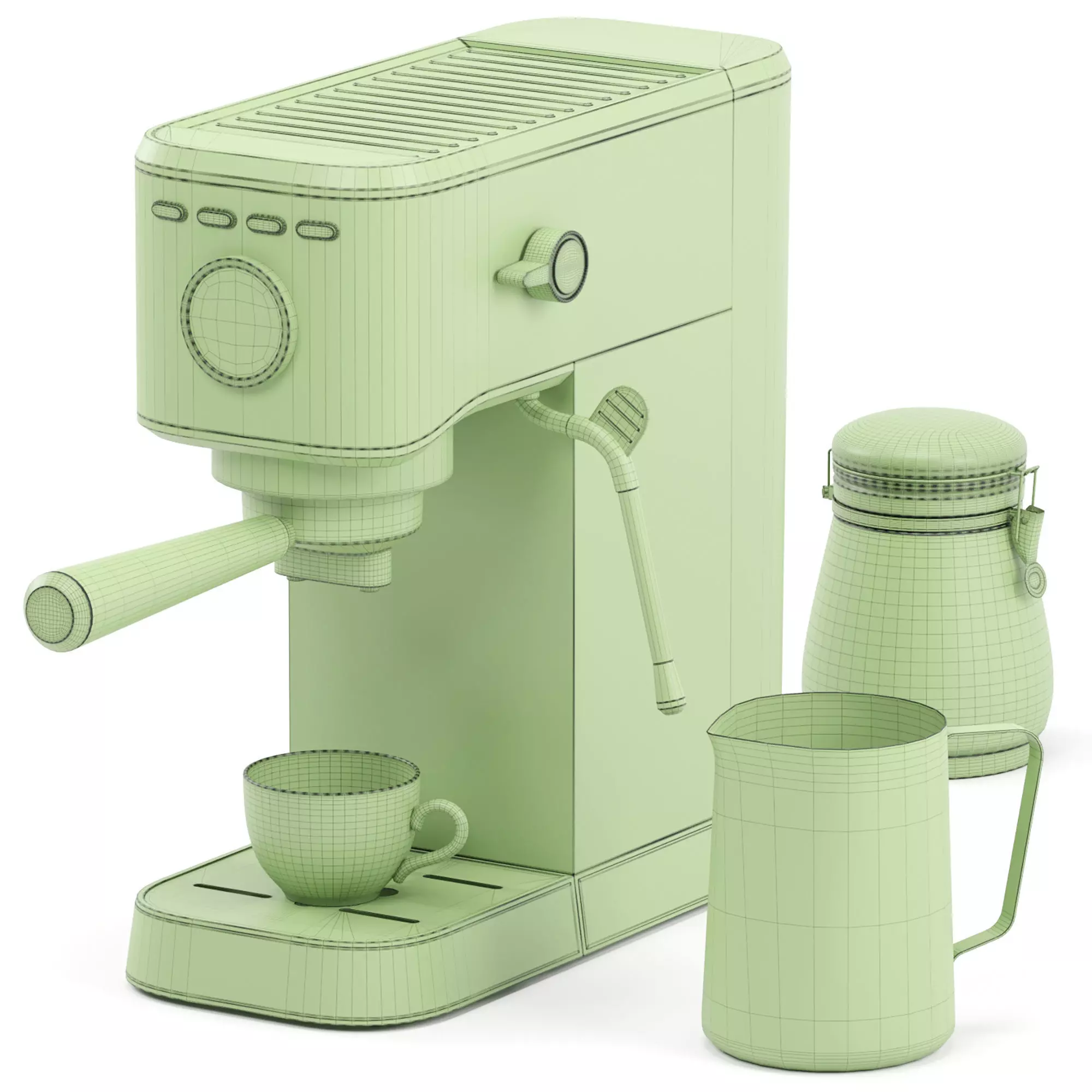 Spacekey espresso coffee machine 3D model_6