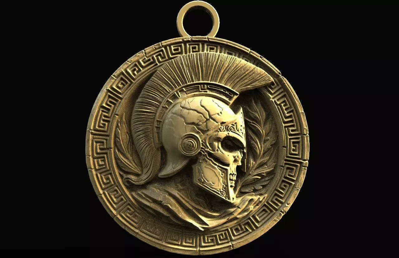 Spartan skull pendant 3D print model