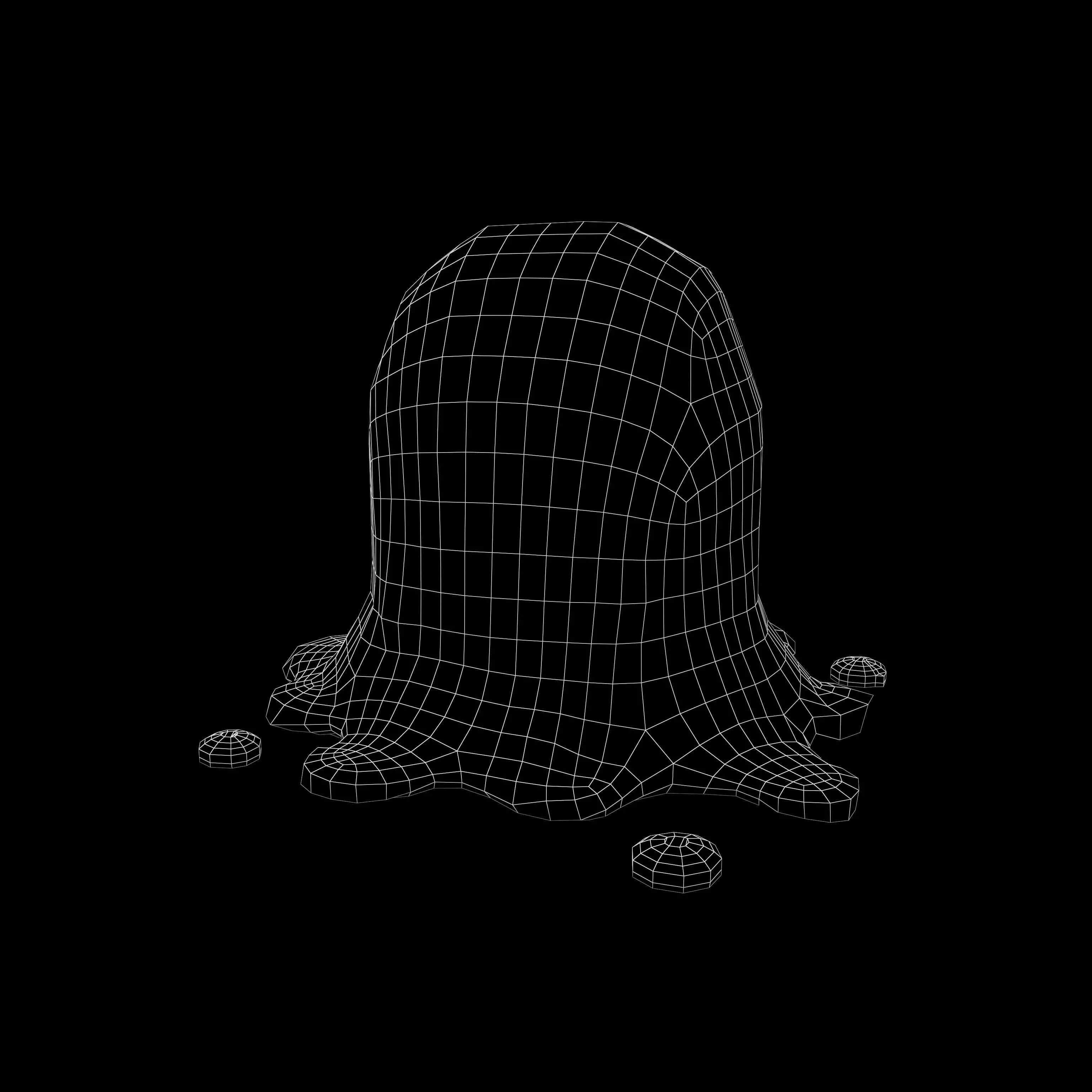 Lowpoly Slime v1 003 Low-poly 3D model_4
