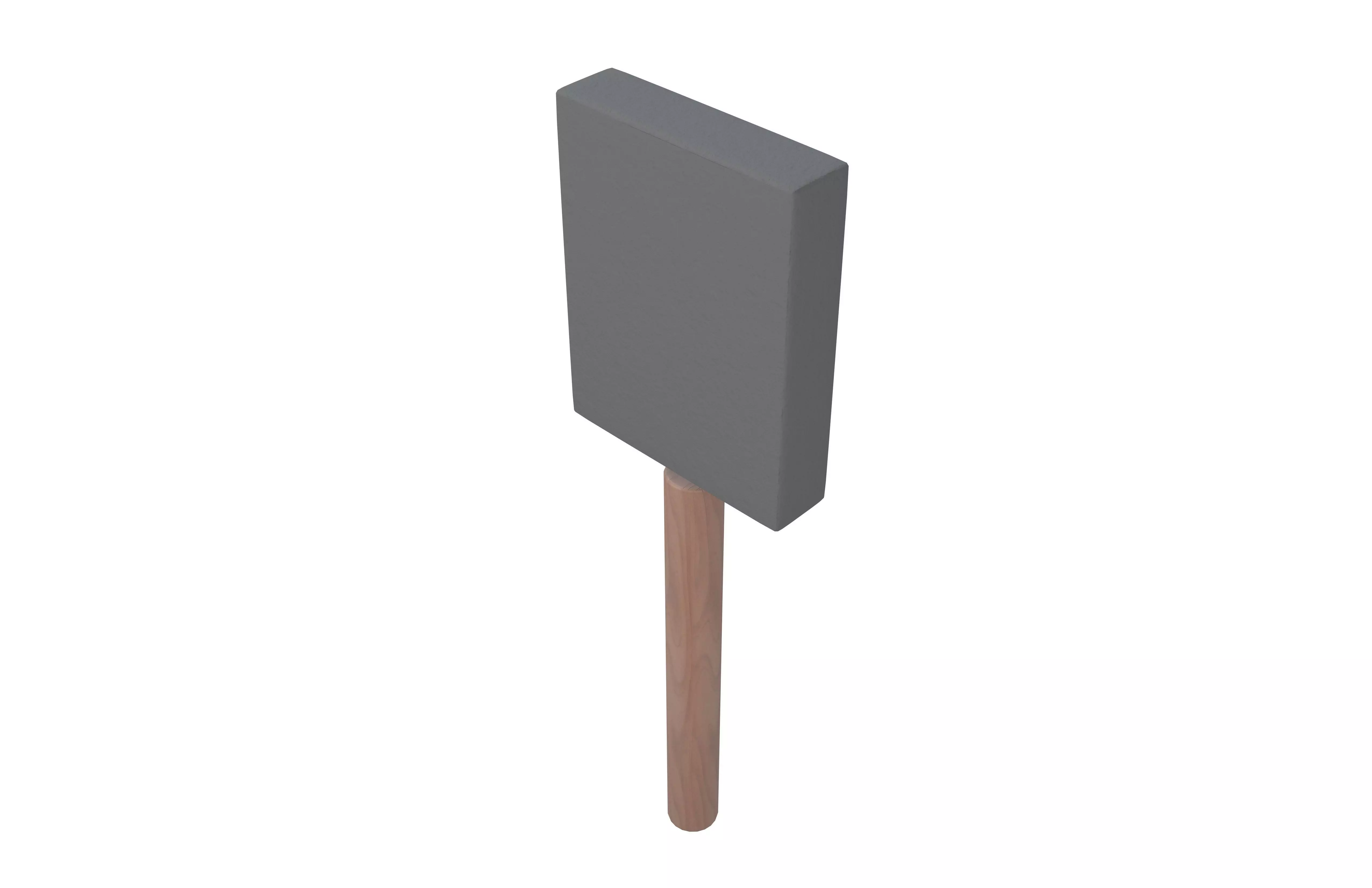 Foam Paint Brush v1 001 Low-poly 3D model_2