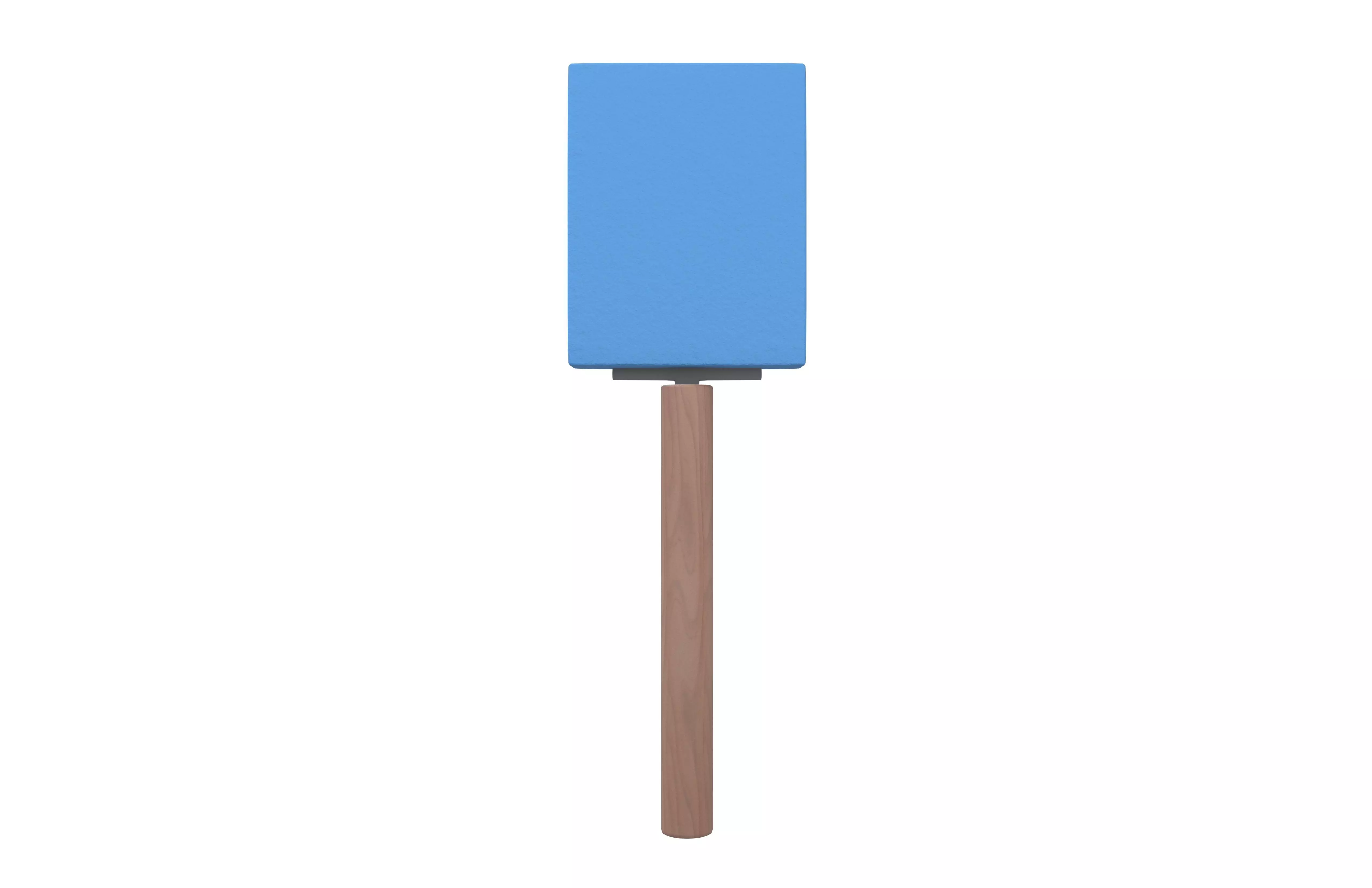 Foam Paint Brush v1 002 Low-poly 3D model_1