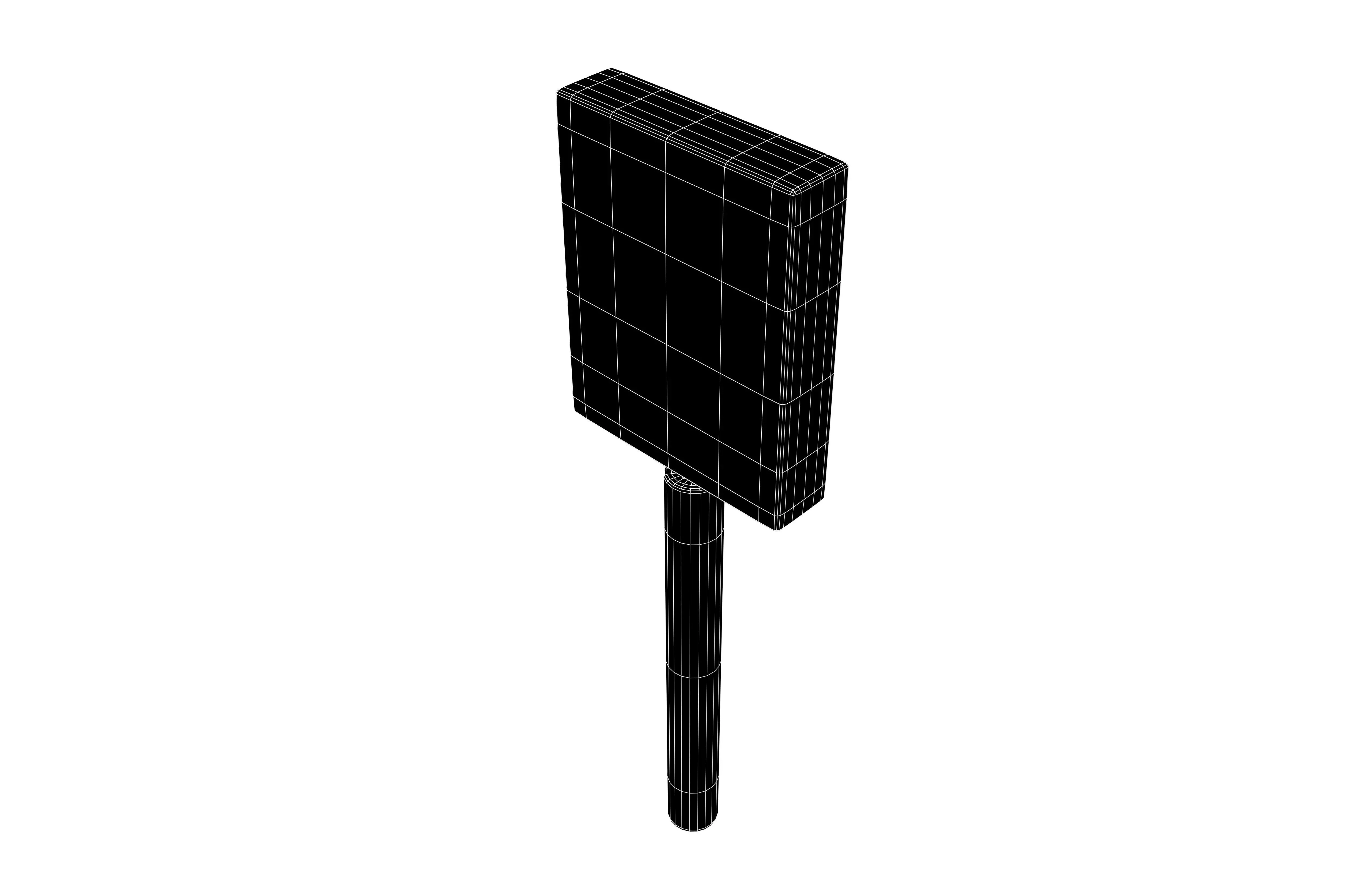 Foam Paint Brush v1 002 Low-poly 3D model_6