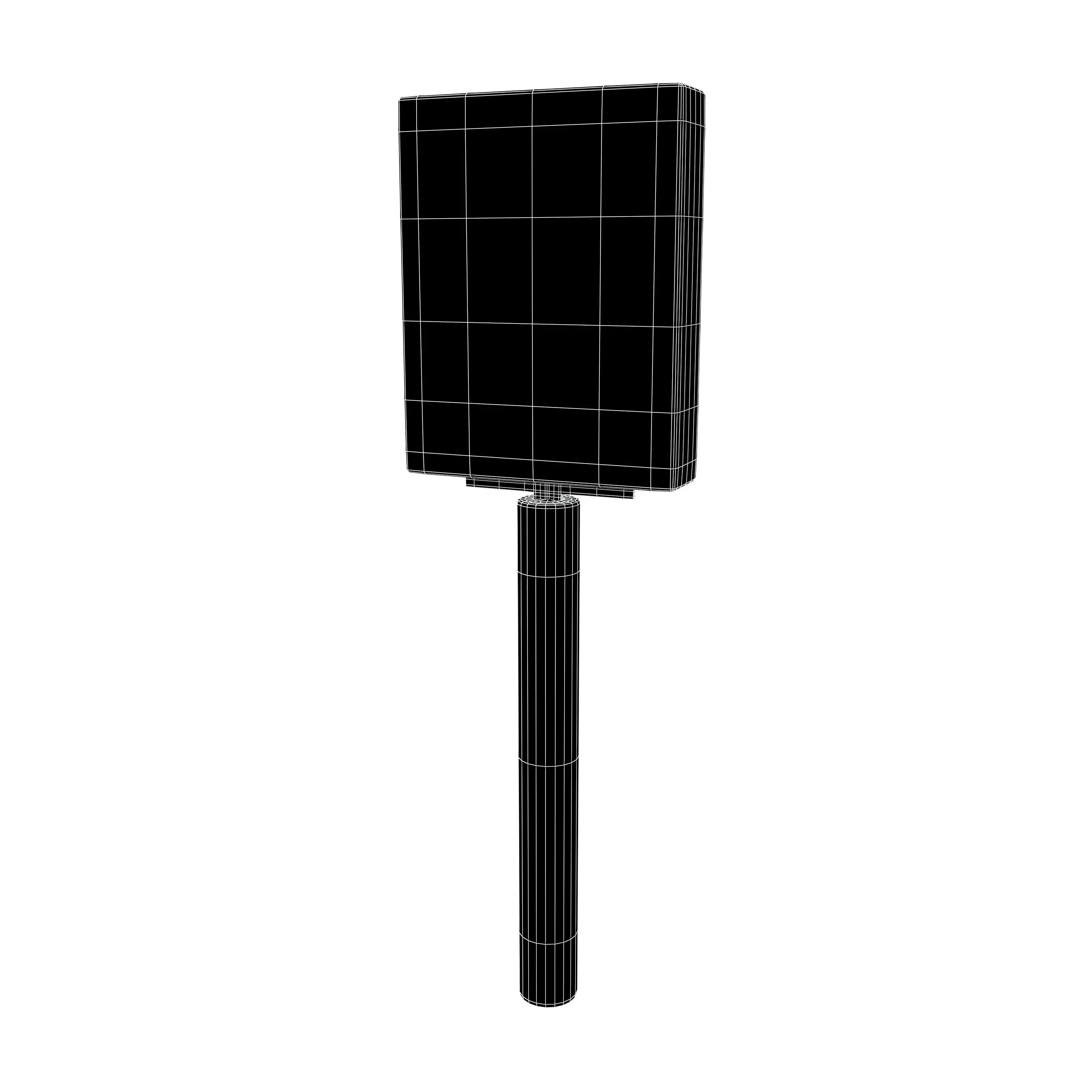 Foam Paint Brush v1 003 Low-poly 3D model_4