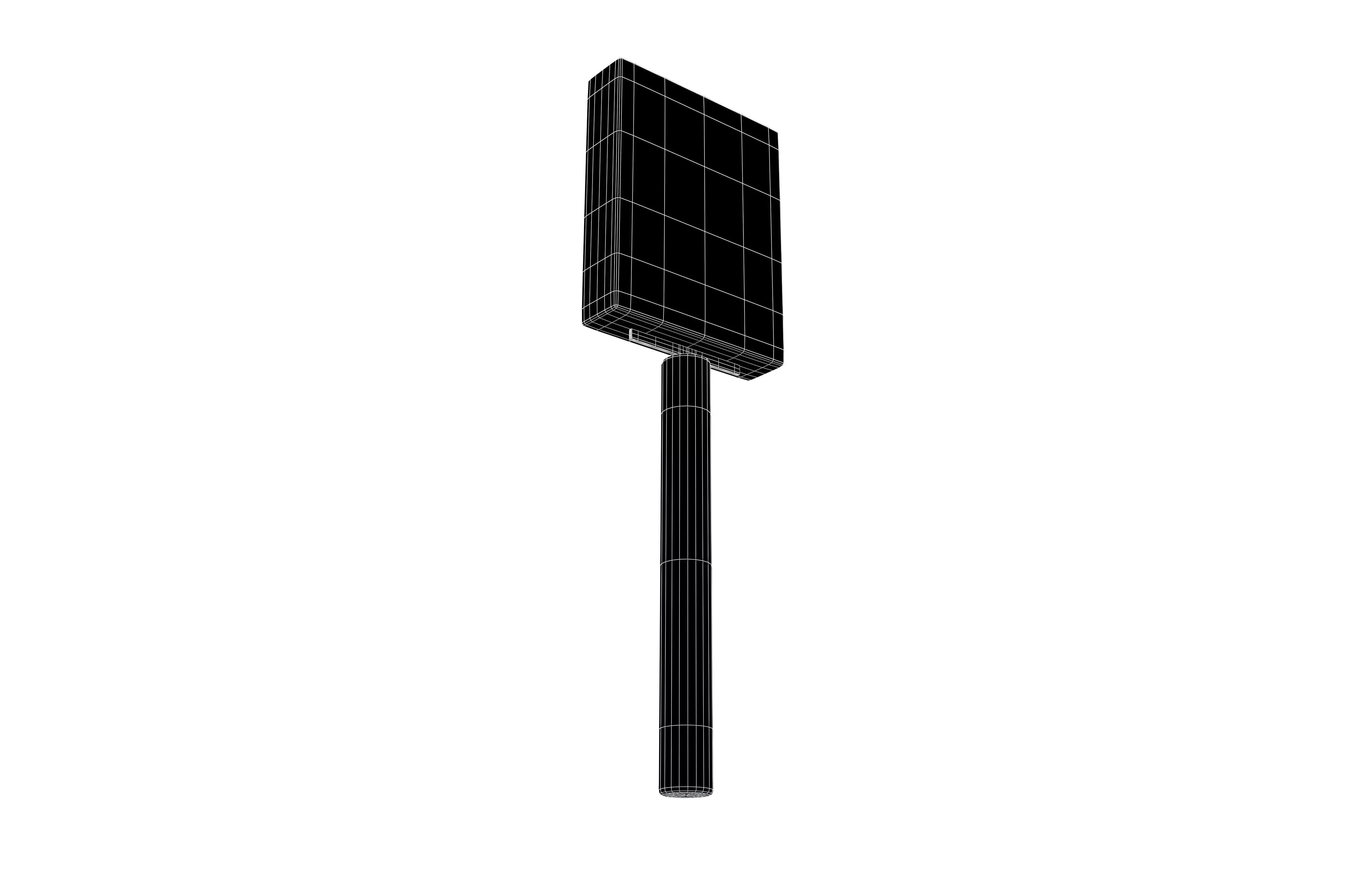 Foam Paint Brush v1 003 Low-poly 3D model_7