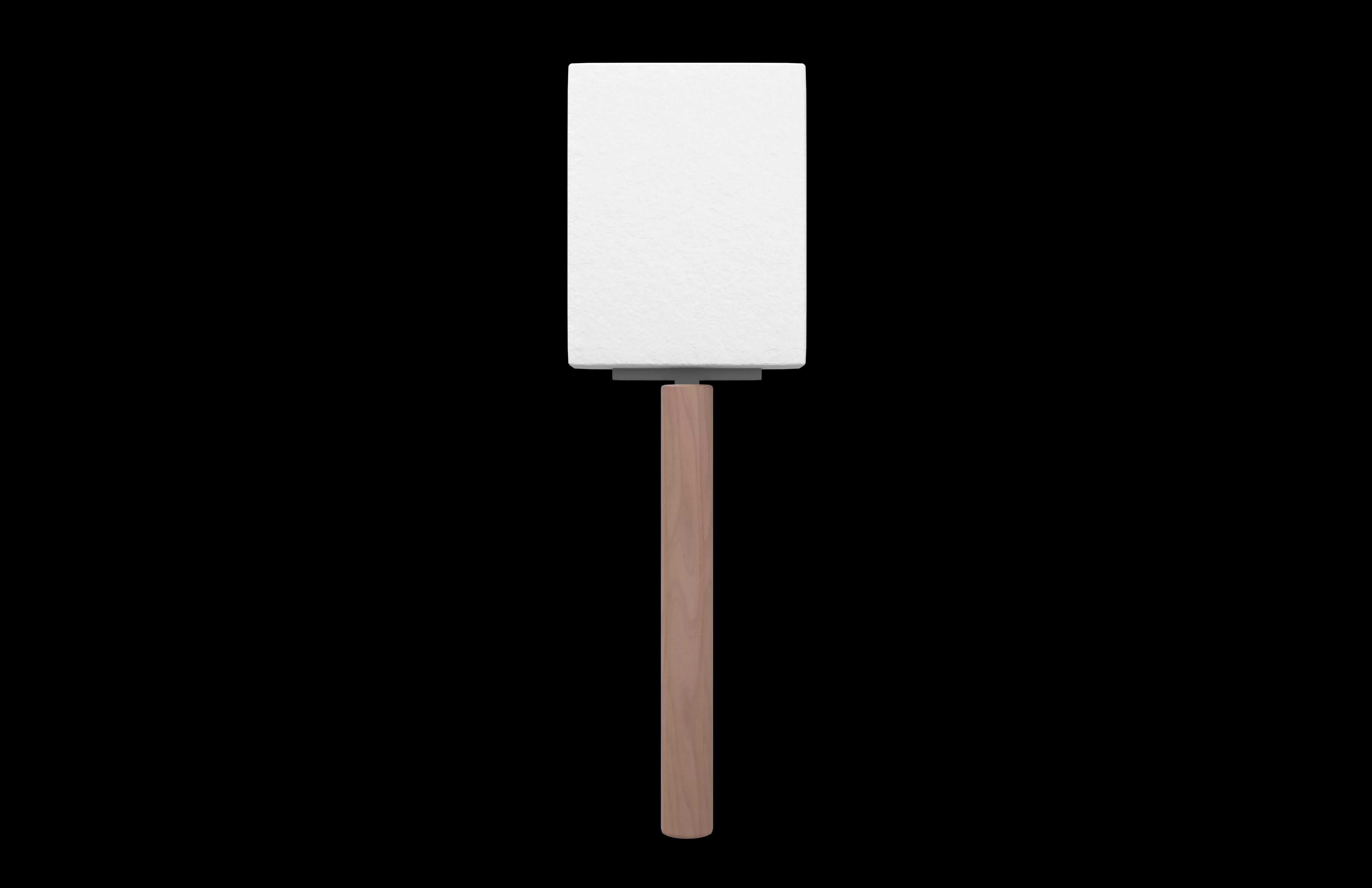 Foam Paint Brush v1 003 Low-poly 3D model_1