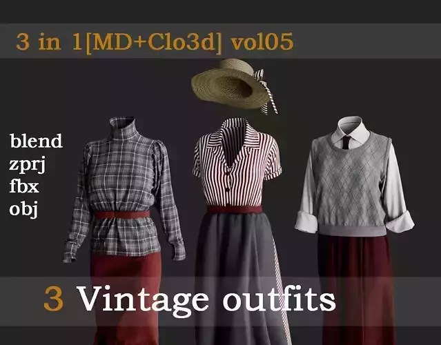 3 Vintage outfits vol05