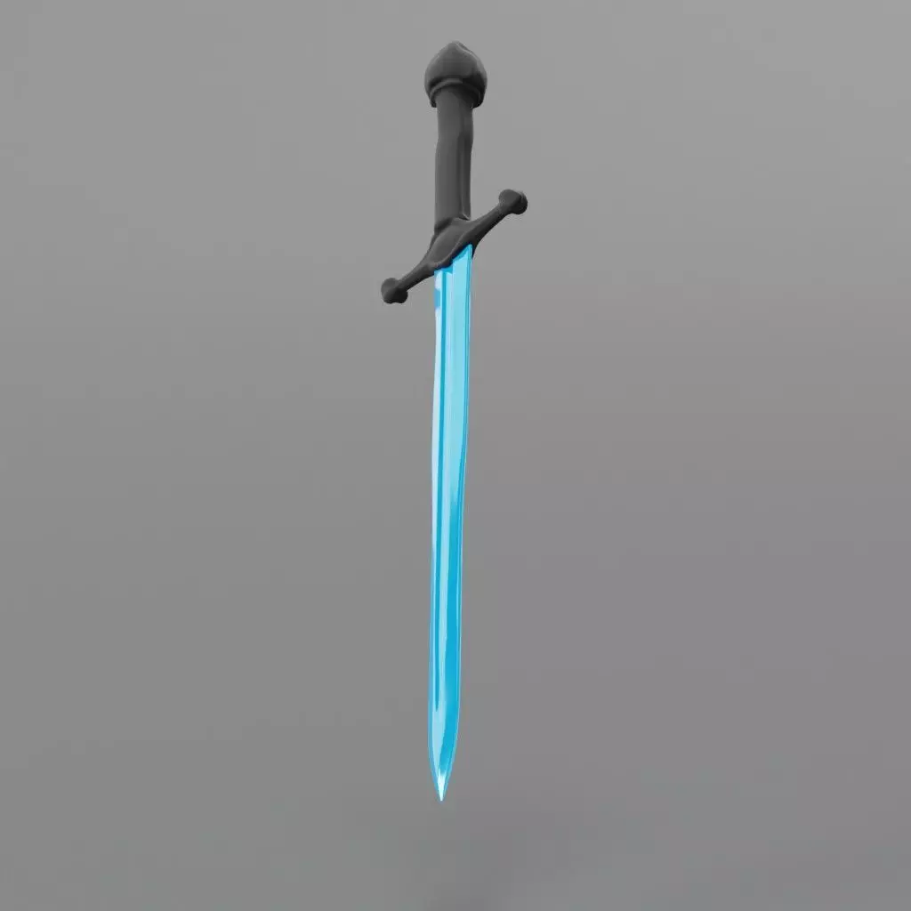 Glow Blade Fantasy Sword 3D model_2