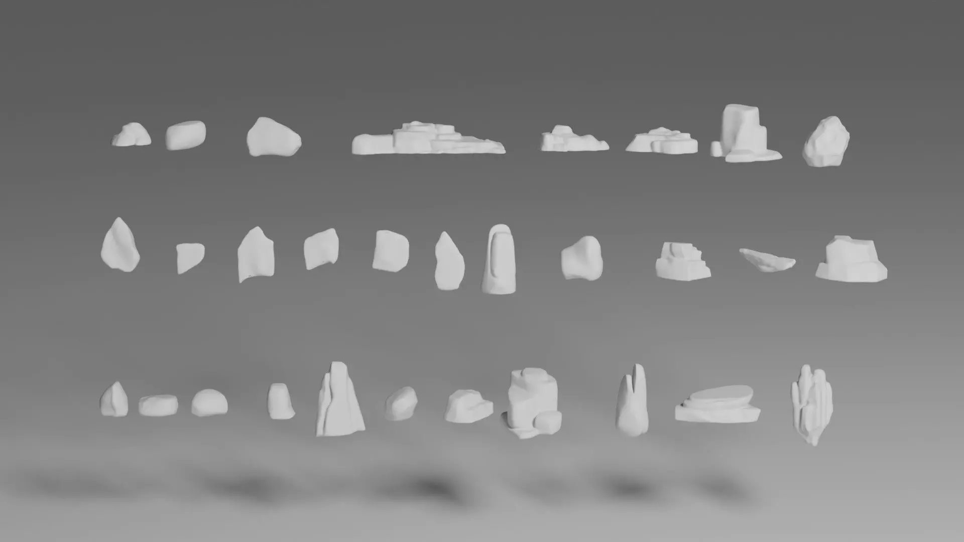 Rock Assets Low-poly 3D model_2