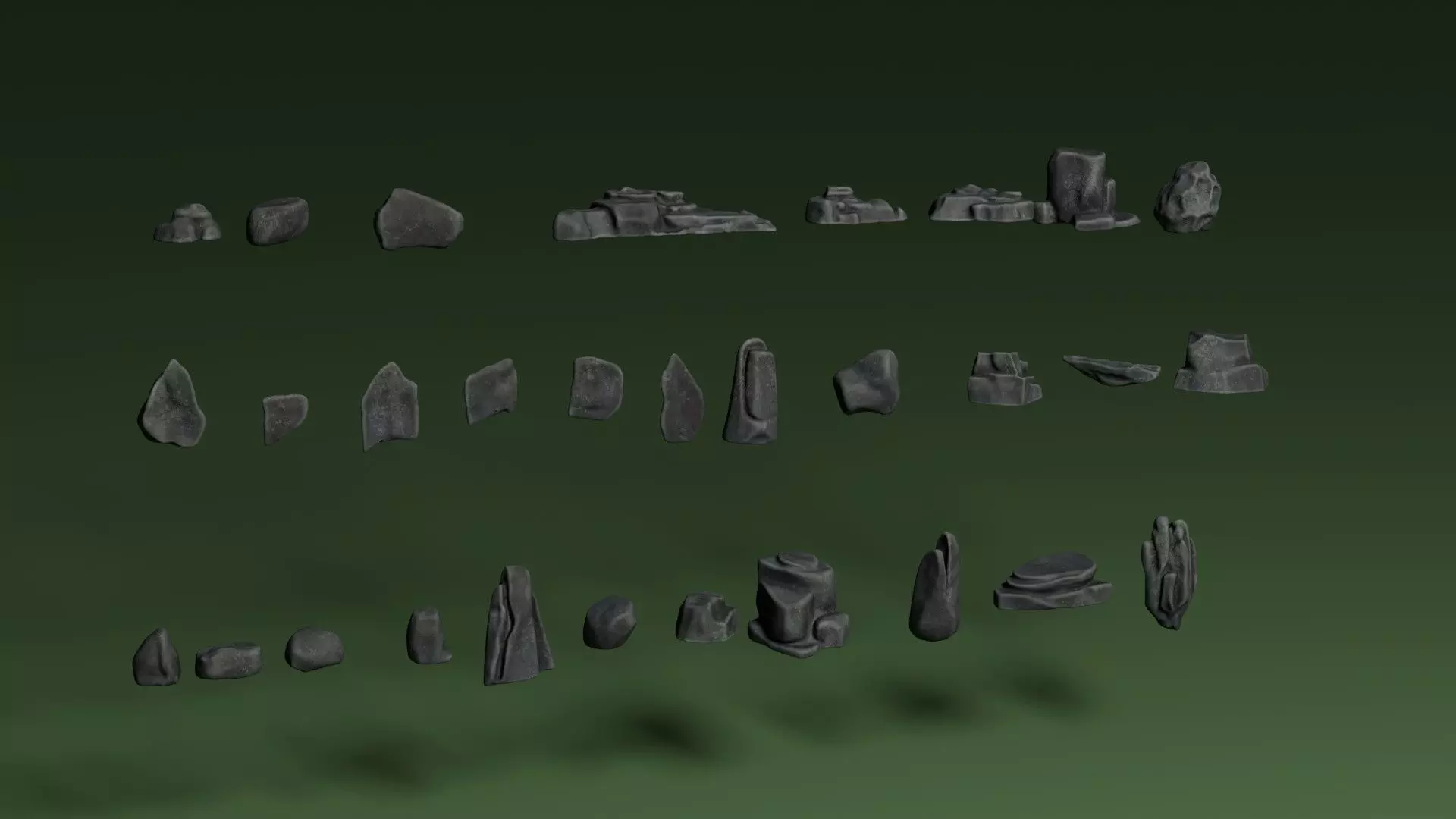 Rock Assets Low-poly 3D model_5