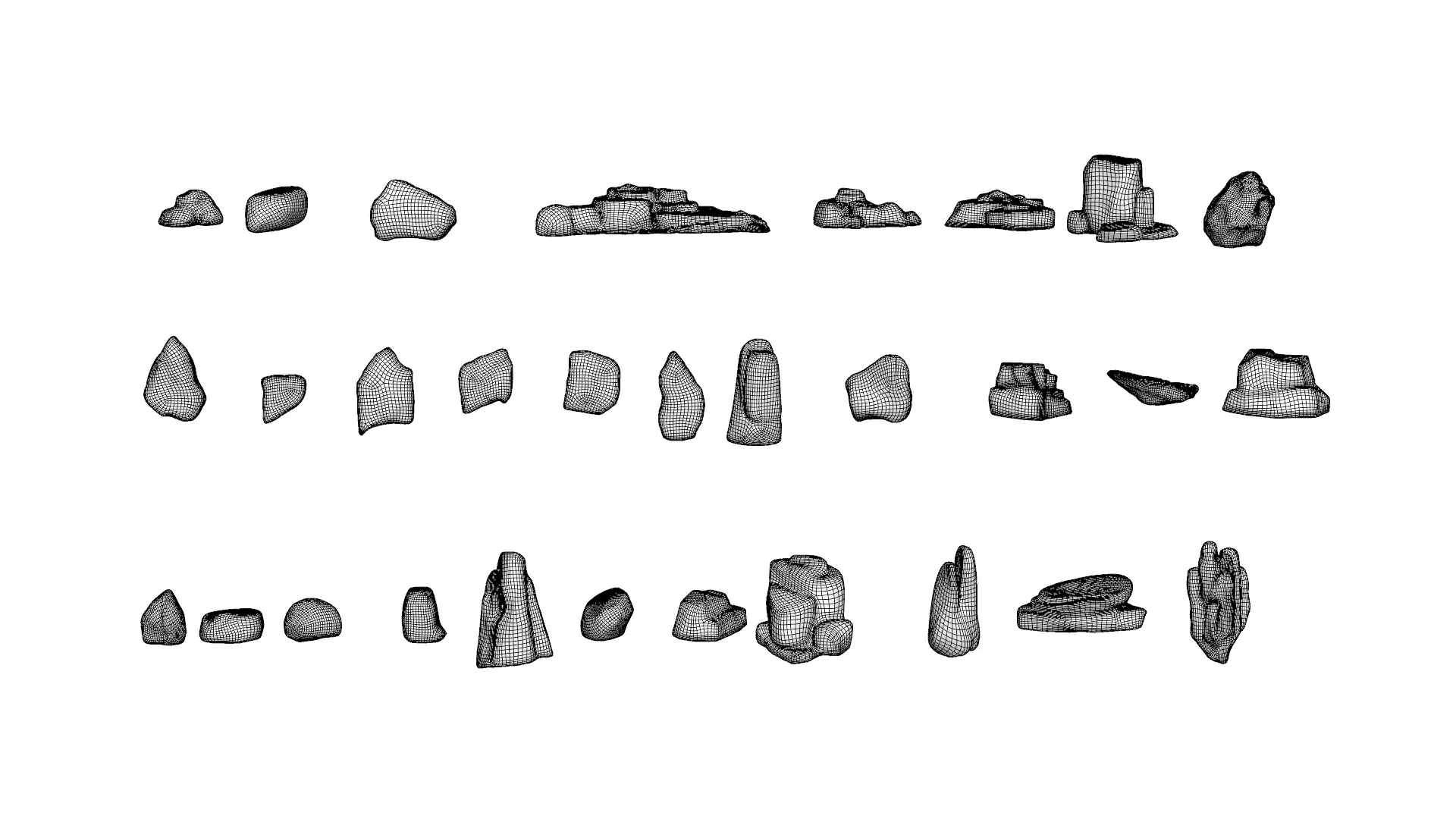 Rock Assets Low-poly 3D model_3