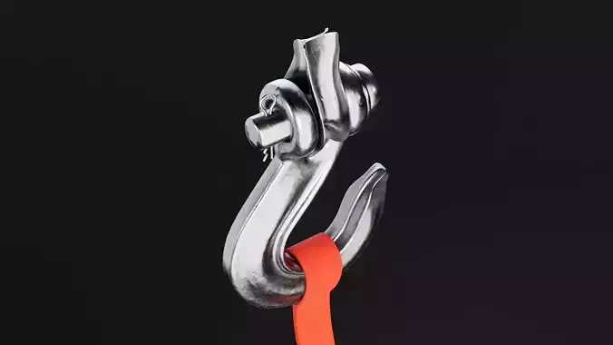 heavy duty winch crane or tow slip hook 3d model 3D model heavy duty winch crane or tow slip hook 3d model 3D model