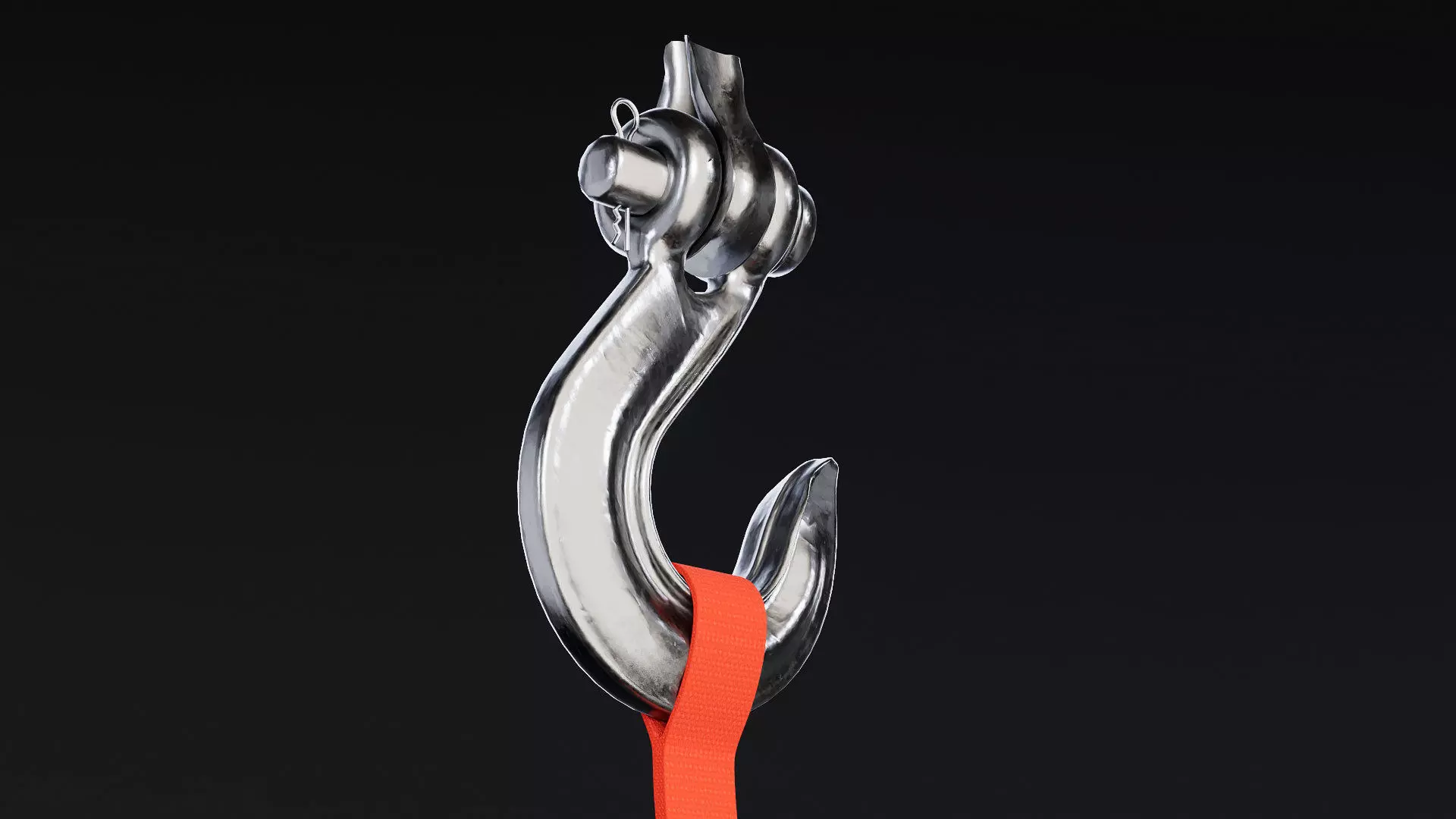 heavy duty winch crane or tow slip hook 3d model 3D model_1