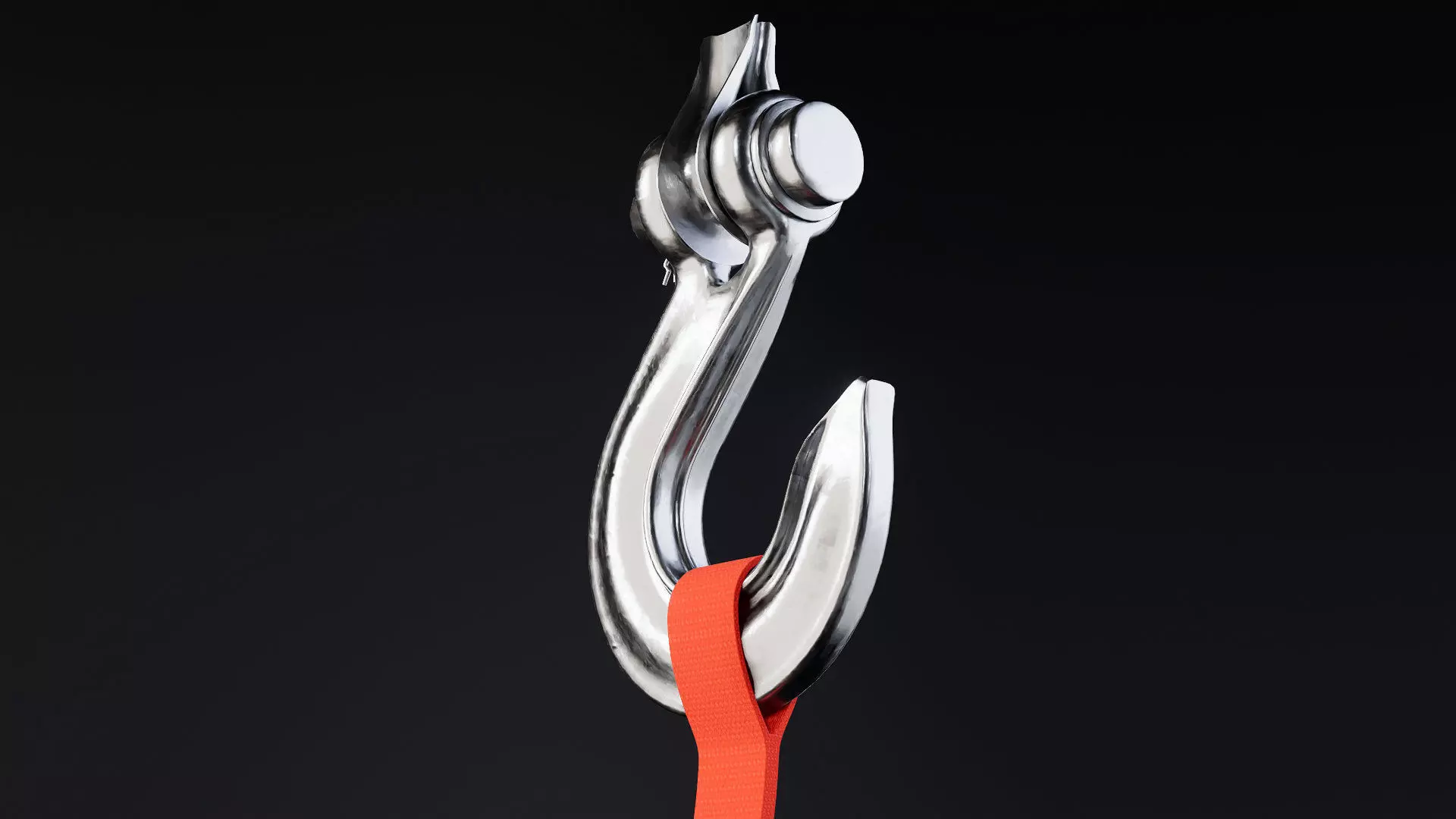 heavy duty winch crane or tow slip hook 3d model 3D model_2