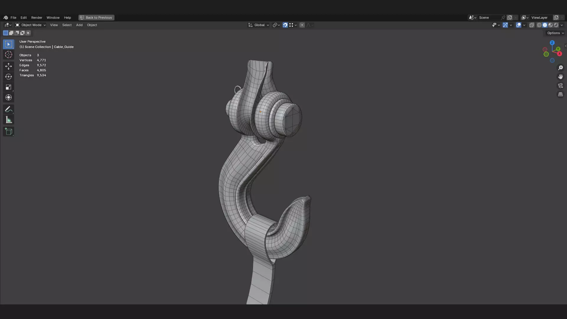 heavy duty winch crane or tow slip hook 3d model 3D model_4