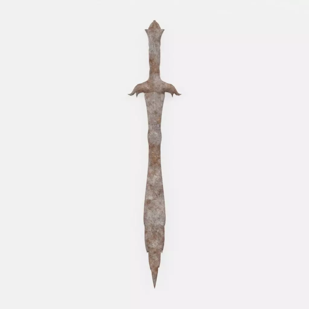 Ancient Rusted Relic Sword 3D model_0