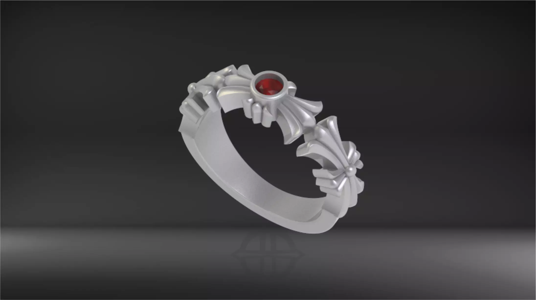 CHROME HEARTS STONE RING 3D print model