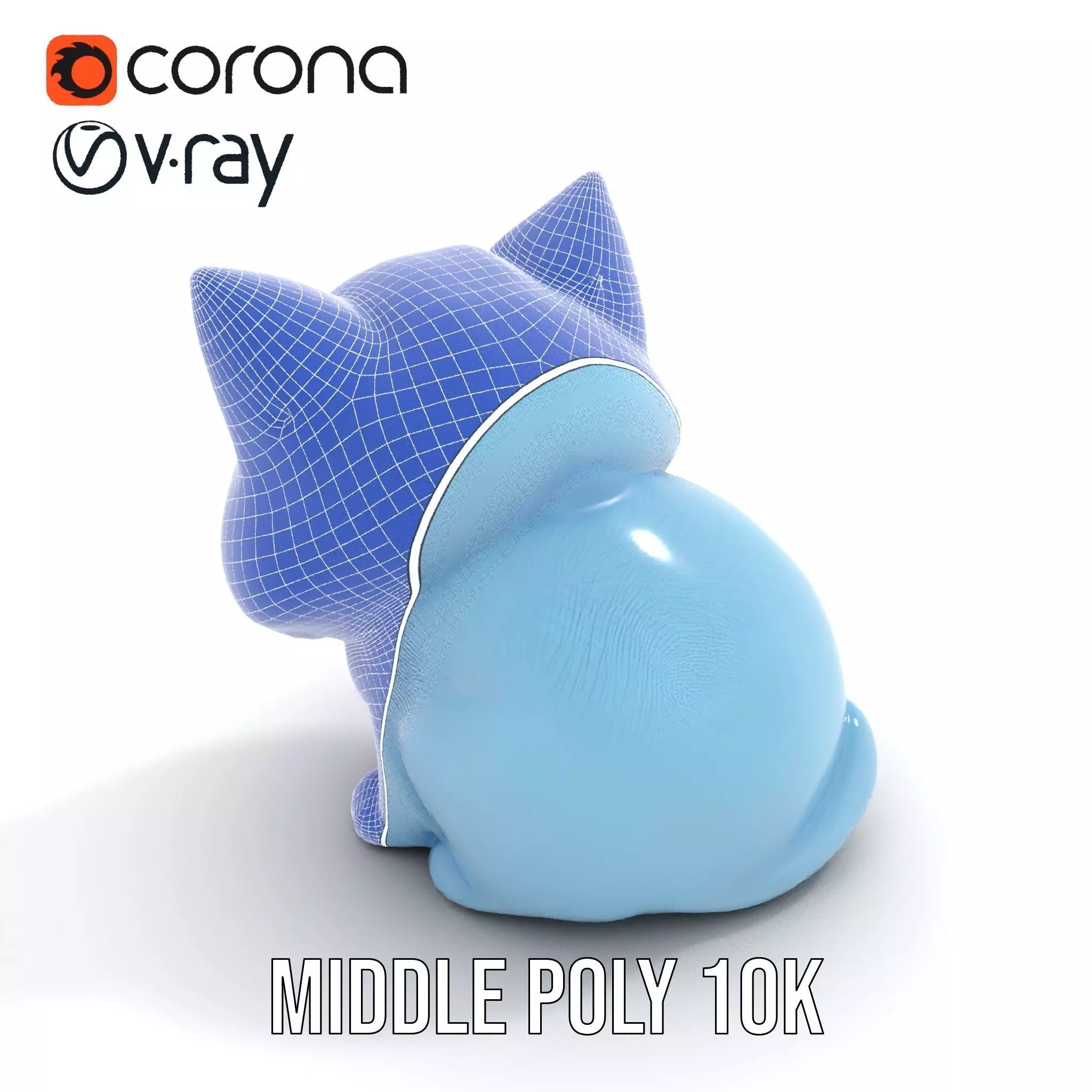 Adorable Blue Kitten model pack Low-poly 3D model_21