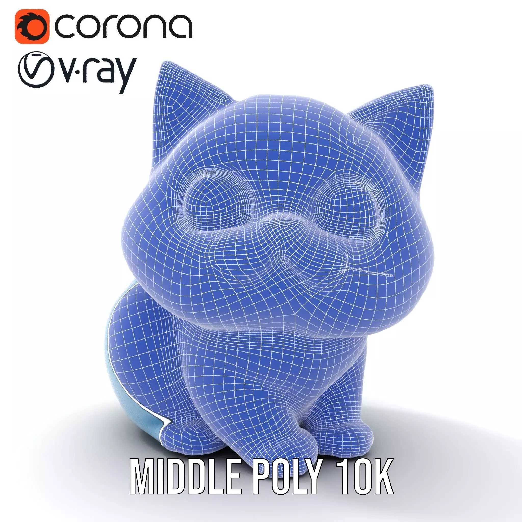 Adorable Blue Kitten model pack Low-poly 3D model_24