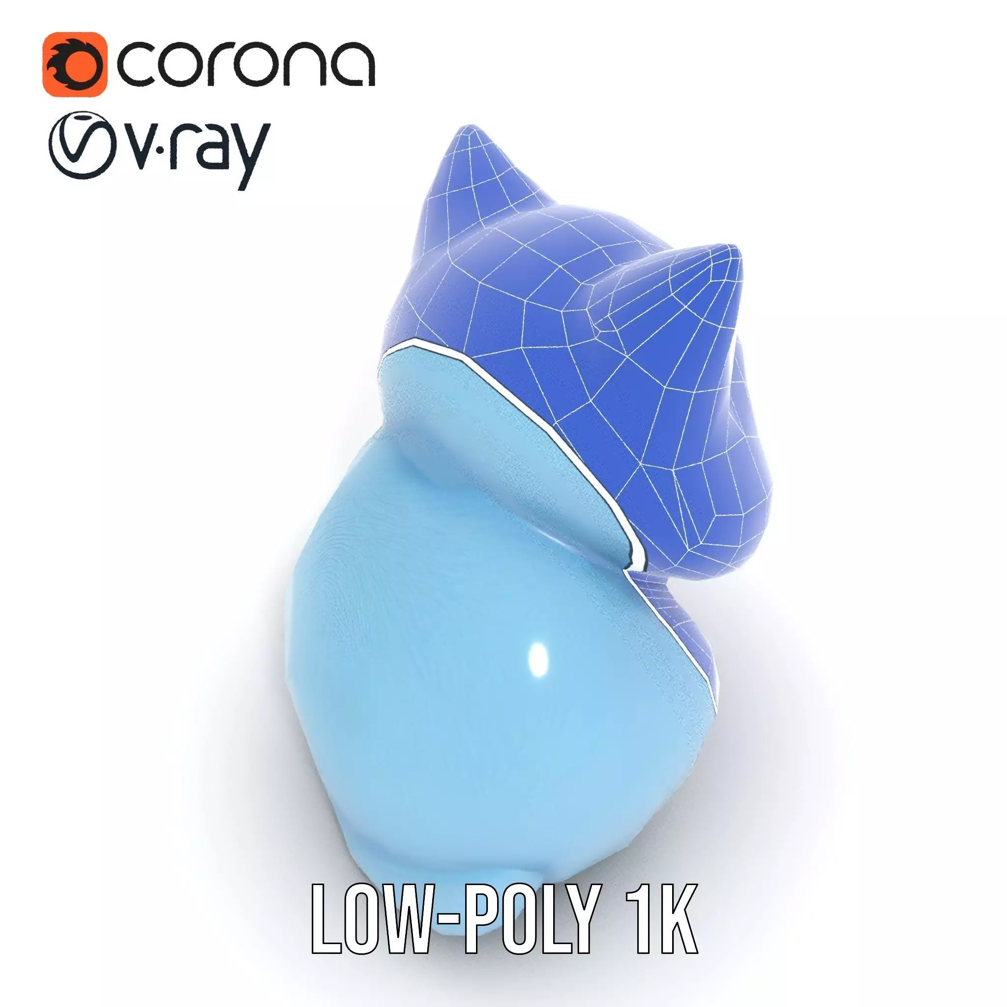 Adorable Blue Kitten model pack Low-poly 3D model_16