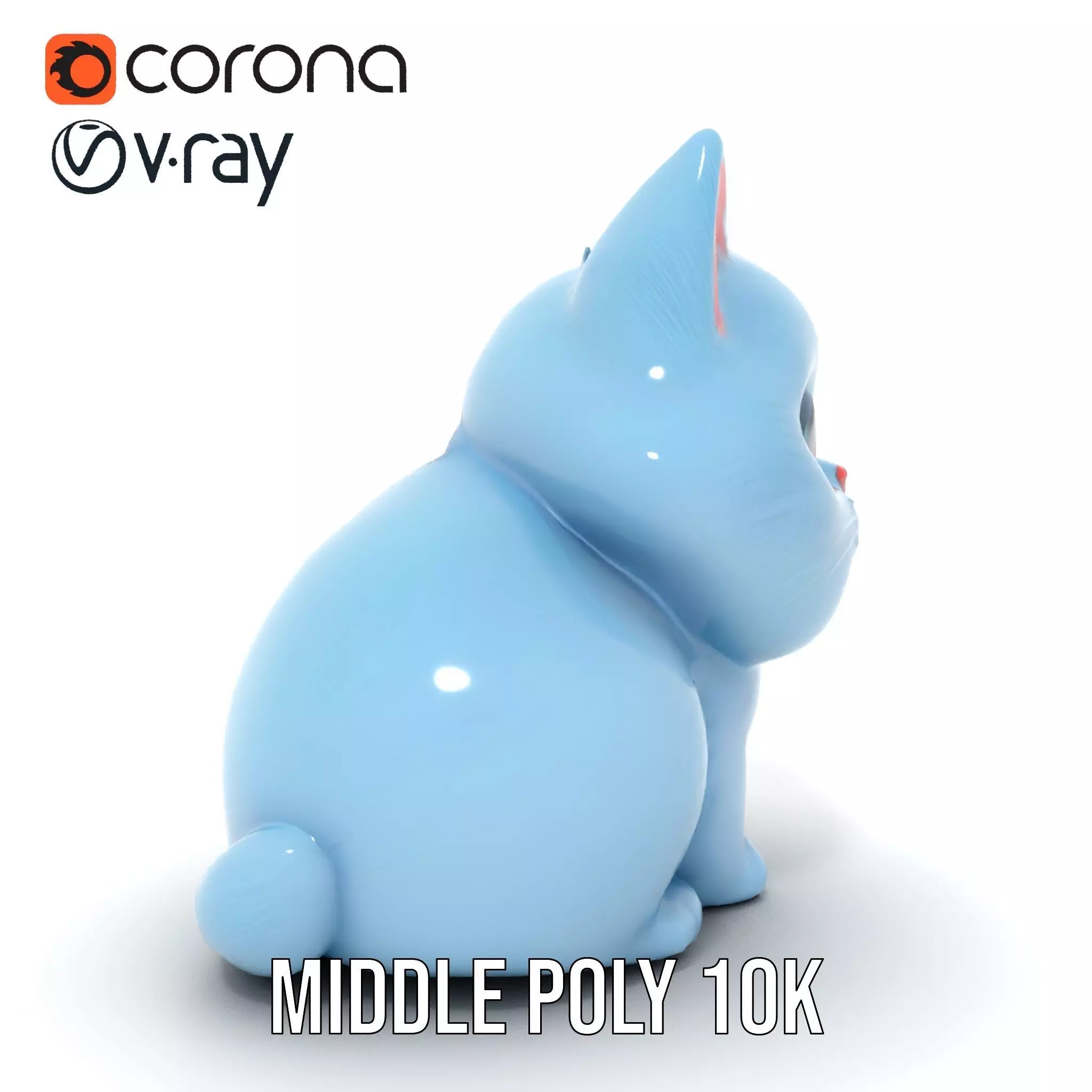 Adorable Blue Kitten model pack Low-poly 3D model_11