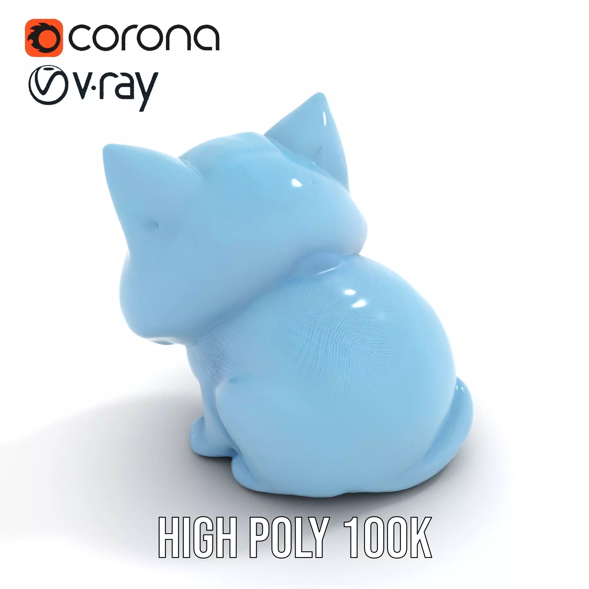 Adorable Blue Kitten model pack Low-poly 3D model_20