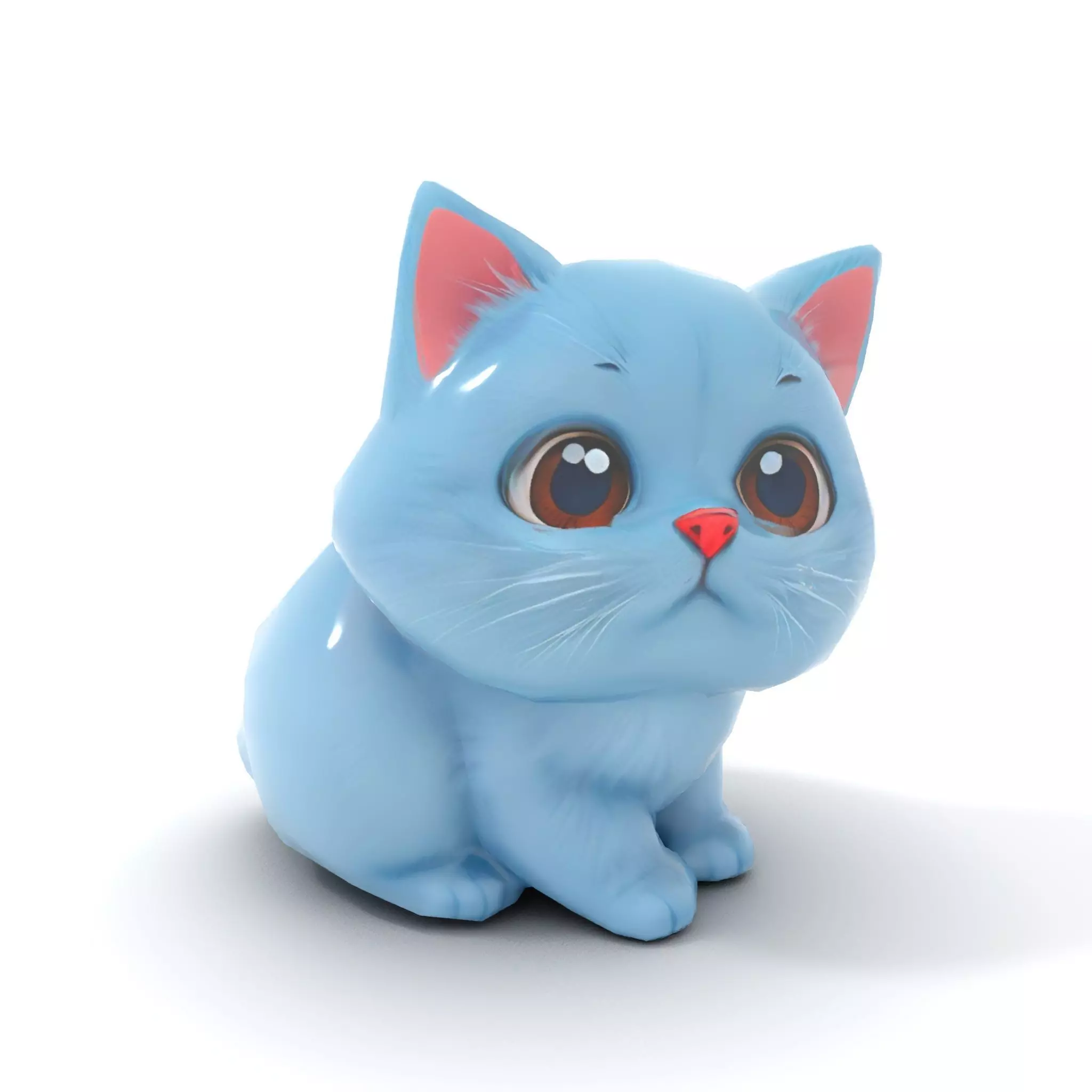 Adorable Blue Kitten model pack Low-poly 3D model_7