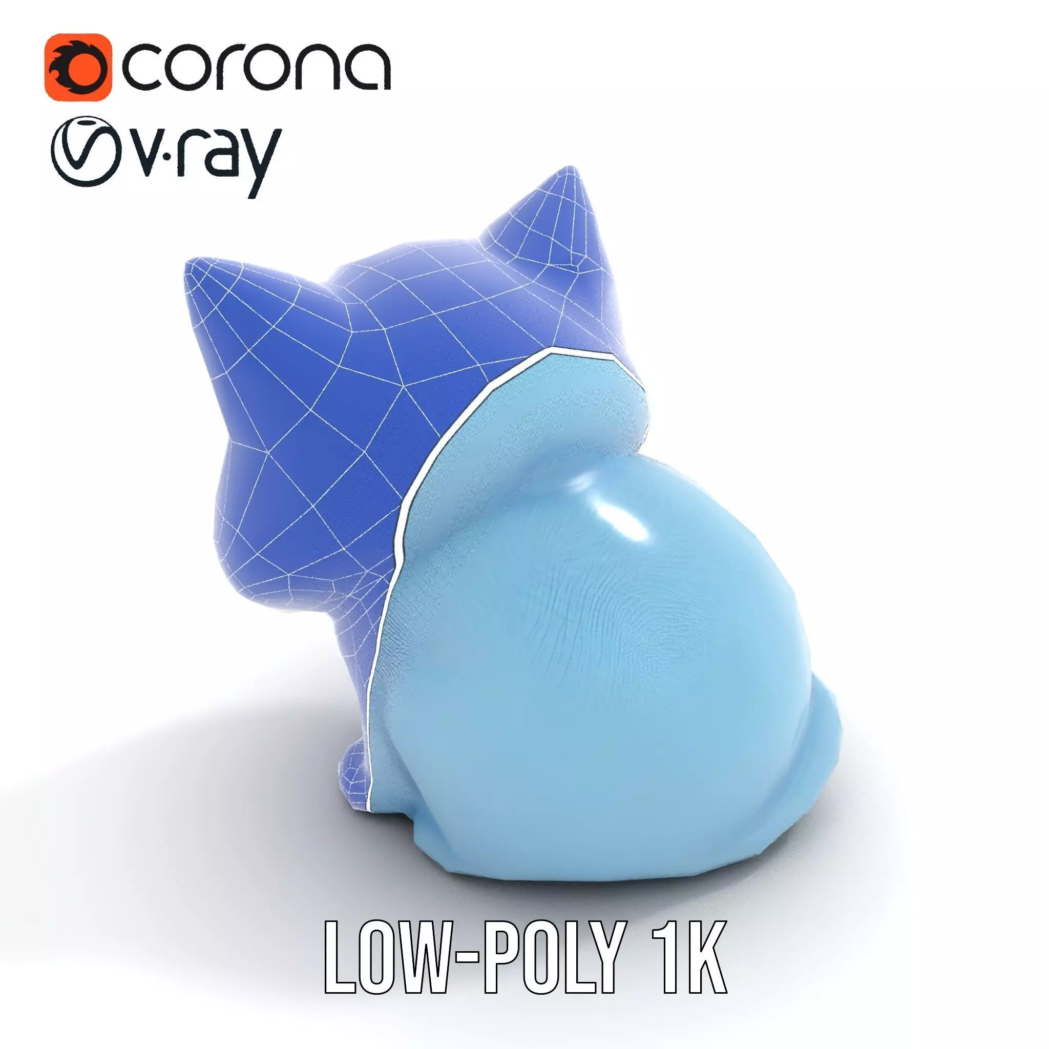 Adorable Blue Kitten model pack Low-poly 3D model_22