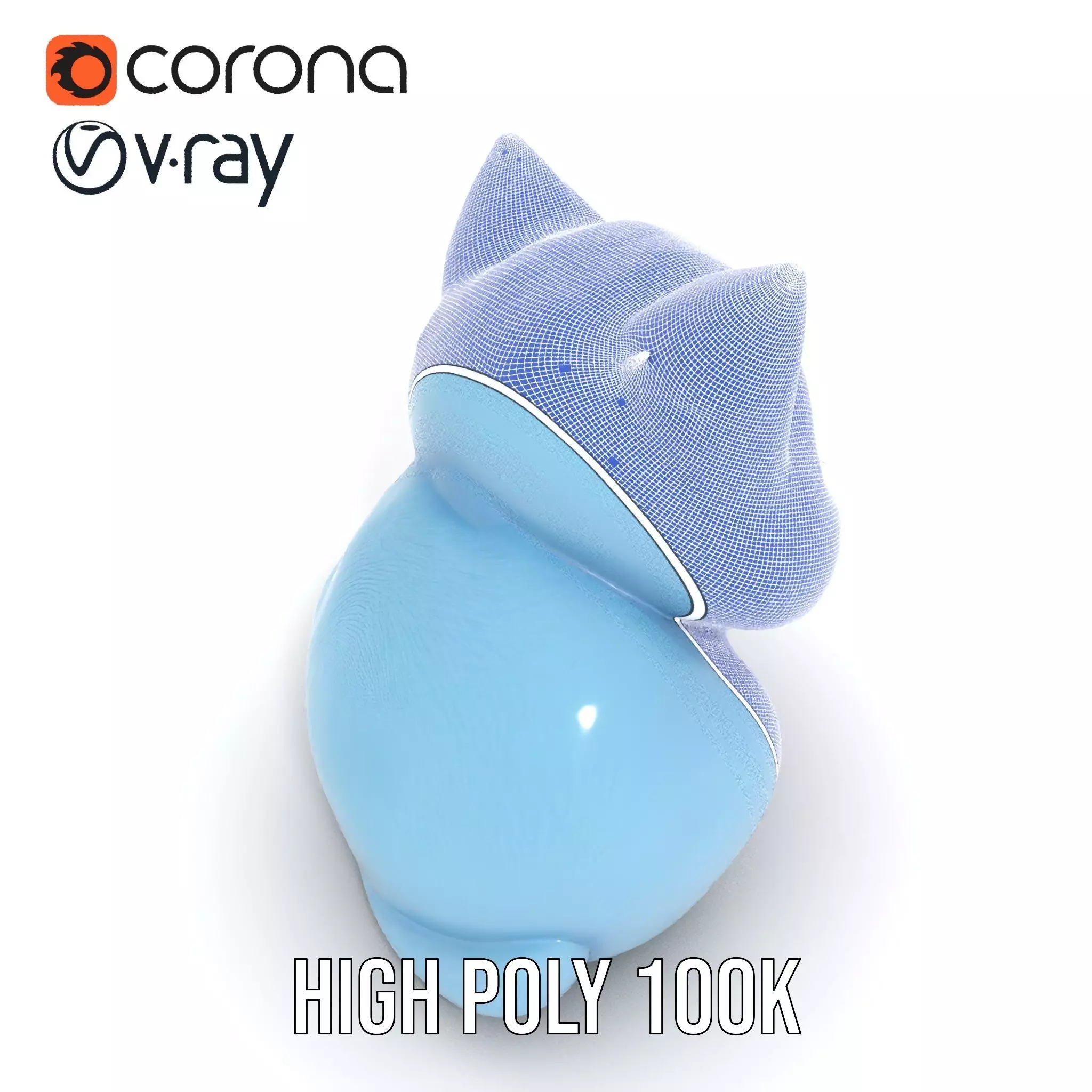 Adorable Blue Kitten model pack Low-poly 3D model_34