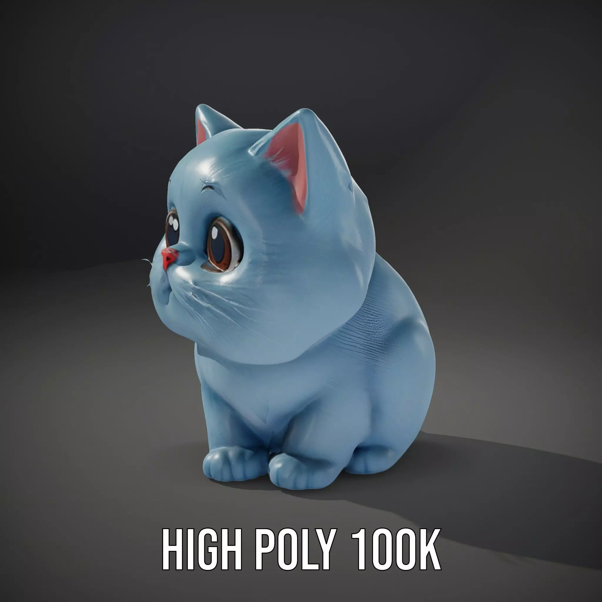 Adorable Blue Kitten model pack Low-poly 3D model_10