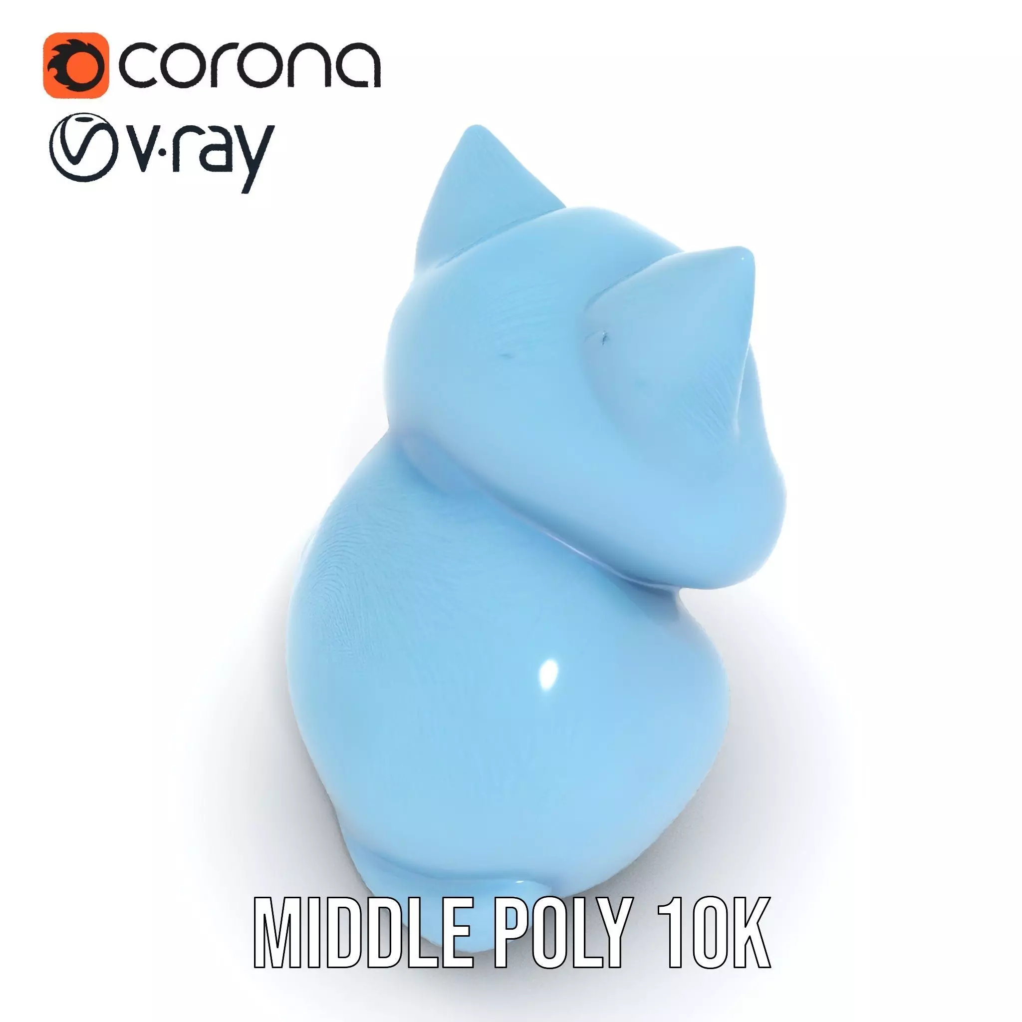 Adorable Blue Kitten model pack Low-poly 3D model_13