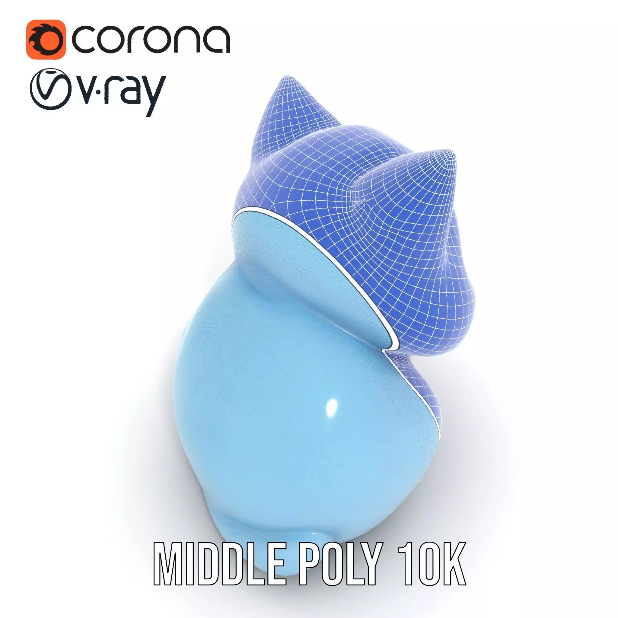 Adorable Blue Kitten model pack Low-poly 3D model_29