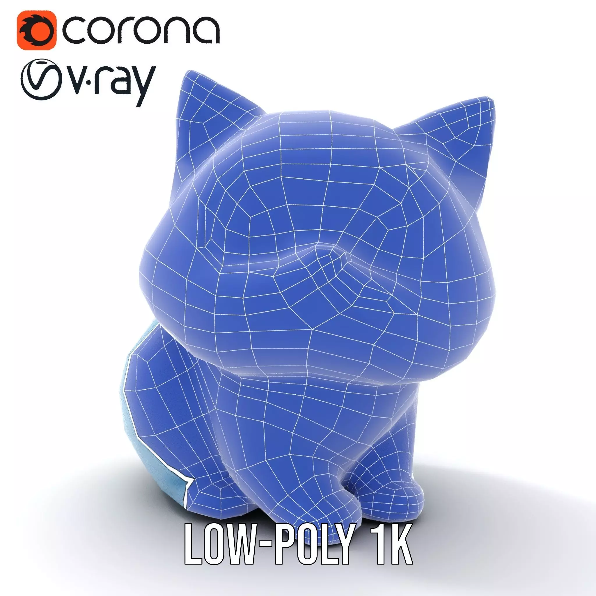 Adorable Blue Kitten model pack Low-poly 3D model_25