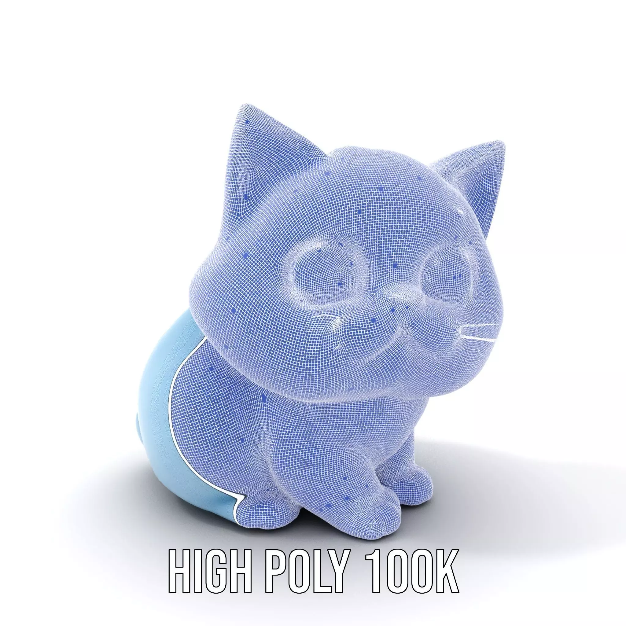 Adorable Blue Kitten model pack Low-poly 3D model_4