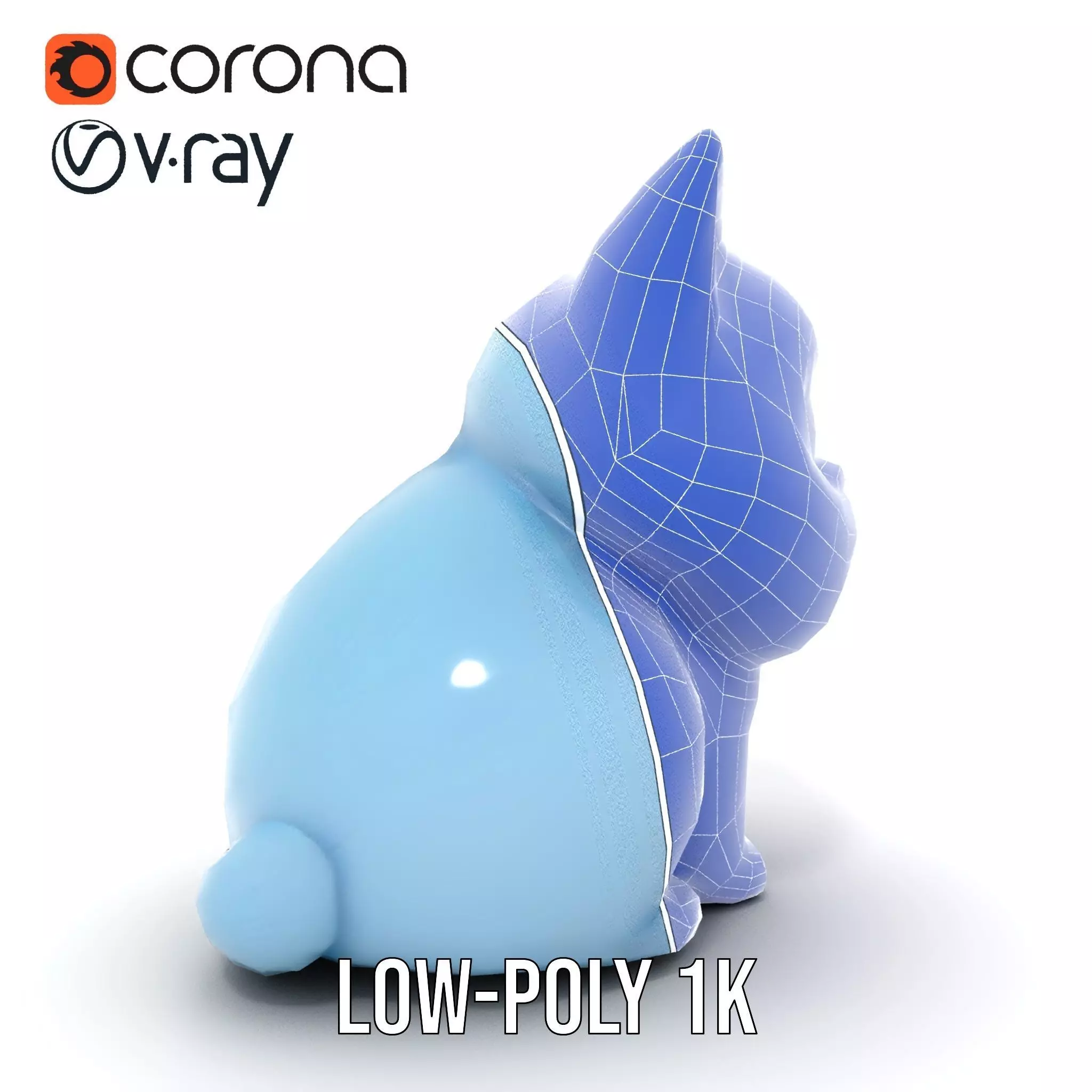 Adorable Blue Kitten model pack Low-poly 3D model_28