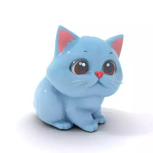 Adorable Blue Kitten model pack Low-poly 3D model