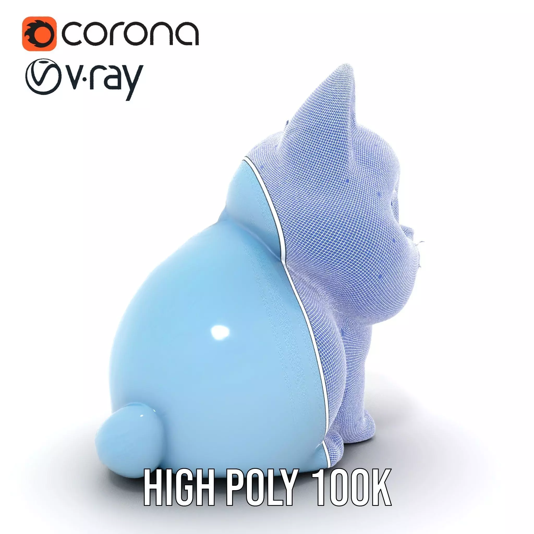 Adorable Blue Kitten model pack Low-poly 3D model_33