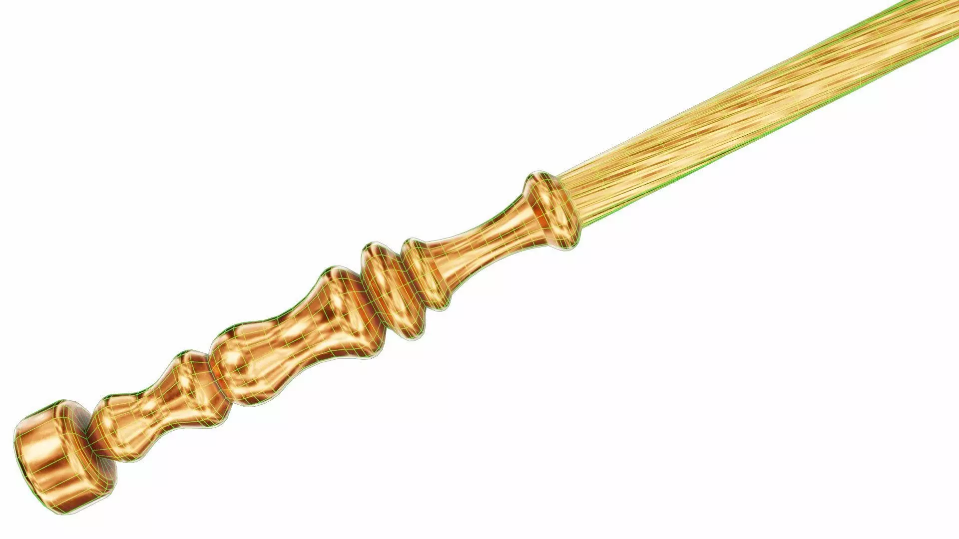 Carved trident 3D model_8