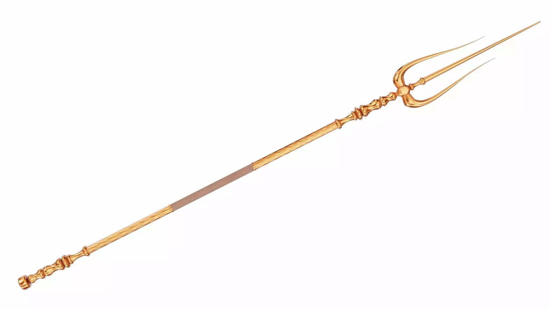 Carved trident 3D model_0