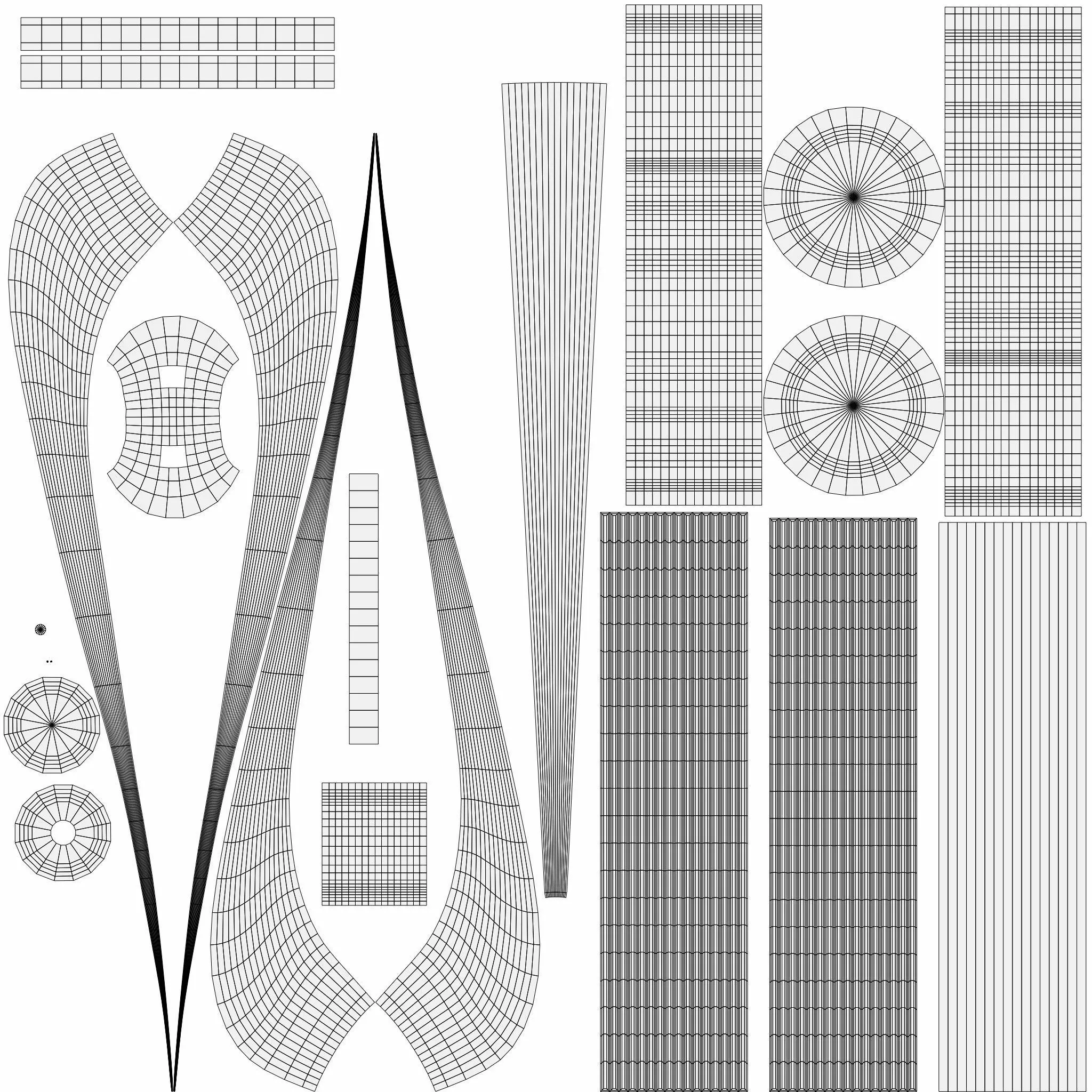 Carved trident 3D model_6